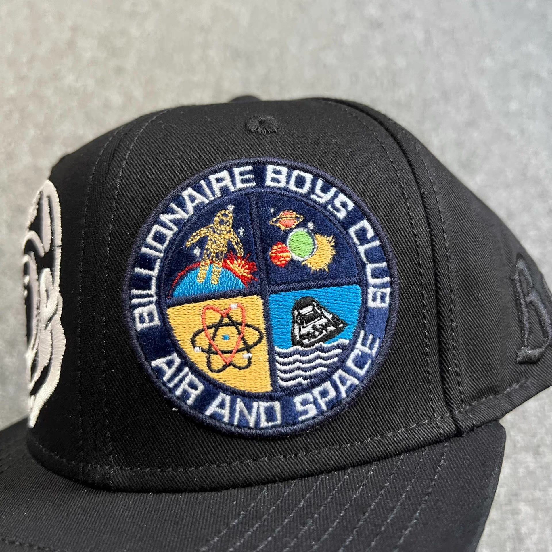 Billionaire Boys Club BBCAstronautHeadMedalEmbroidered Flat Brim Baseball Cap Q7 Size ONE SIZE - 2 Thumbnail