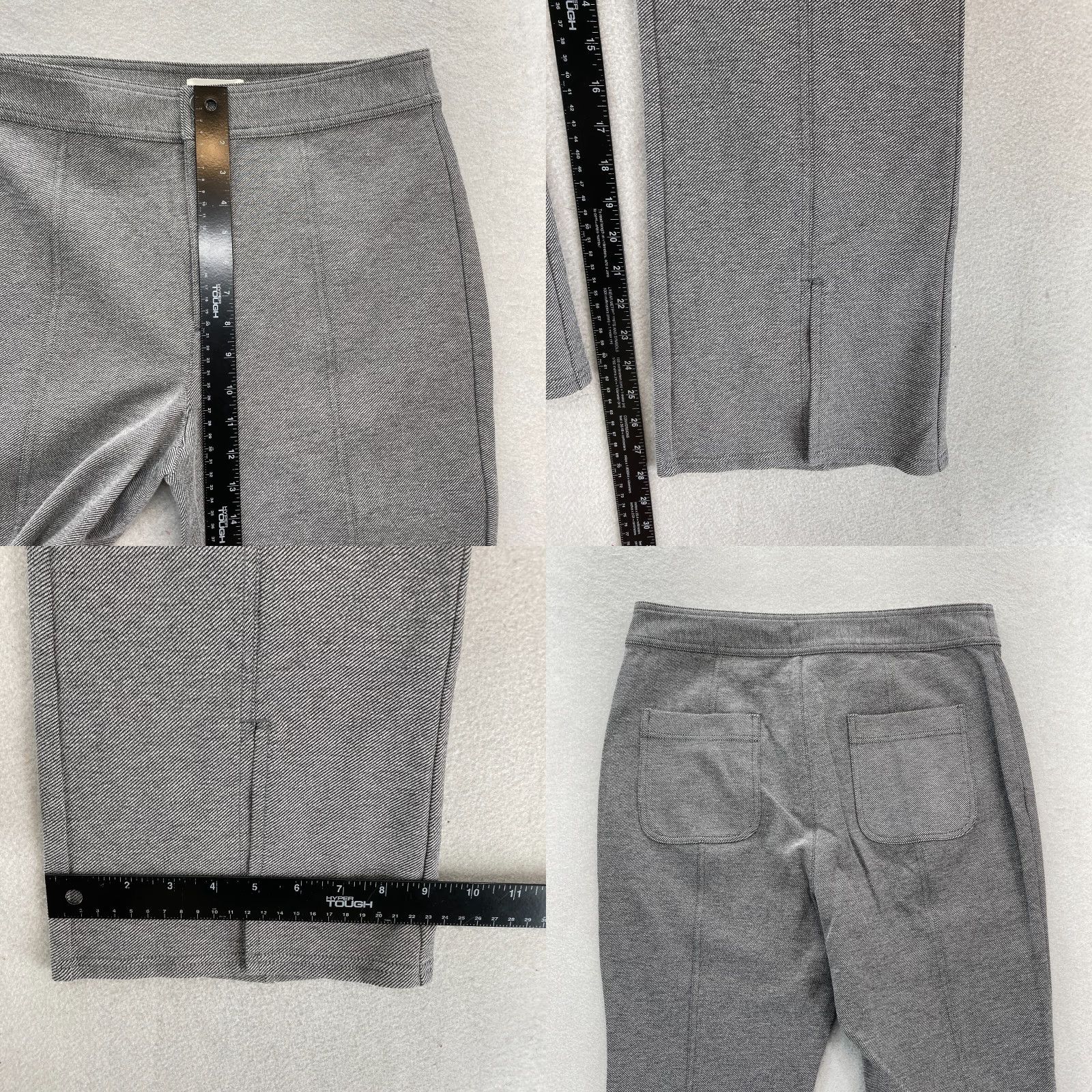 Vintage Maeve Anthropologie Kick Boot Pants Women's 12P Petite Gray Stretch City Career Chino Boots Jeans Size 34" / US 12 / IT 48 - 8 Thumbnail