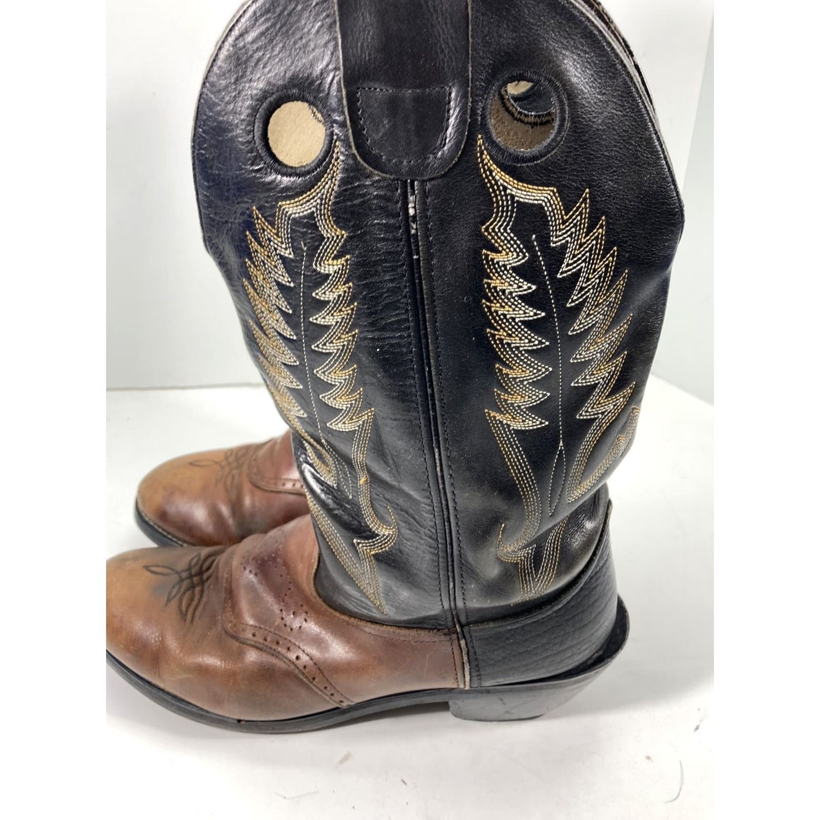Durango Durango Buckaroo Boots Men Size 11 D Two Tone Leather Western Style SW6405 14 In Boots Mens Brown Western Cowboy Leather Durango Buckaroo SW6405 14 In Size US 11 / EU 44 - 4 Thumbnail