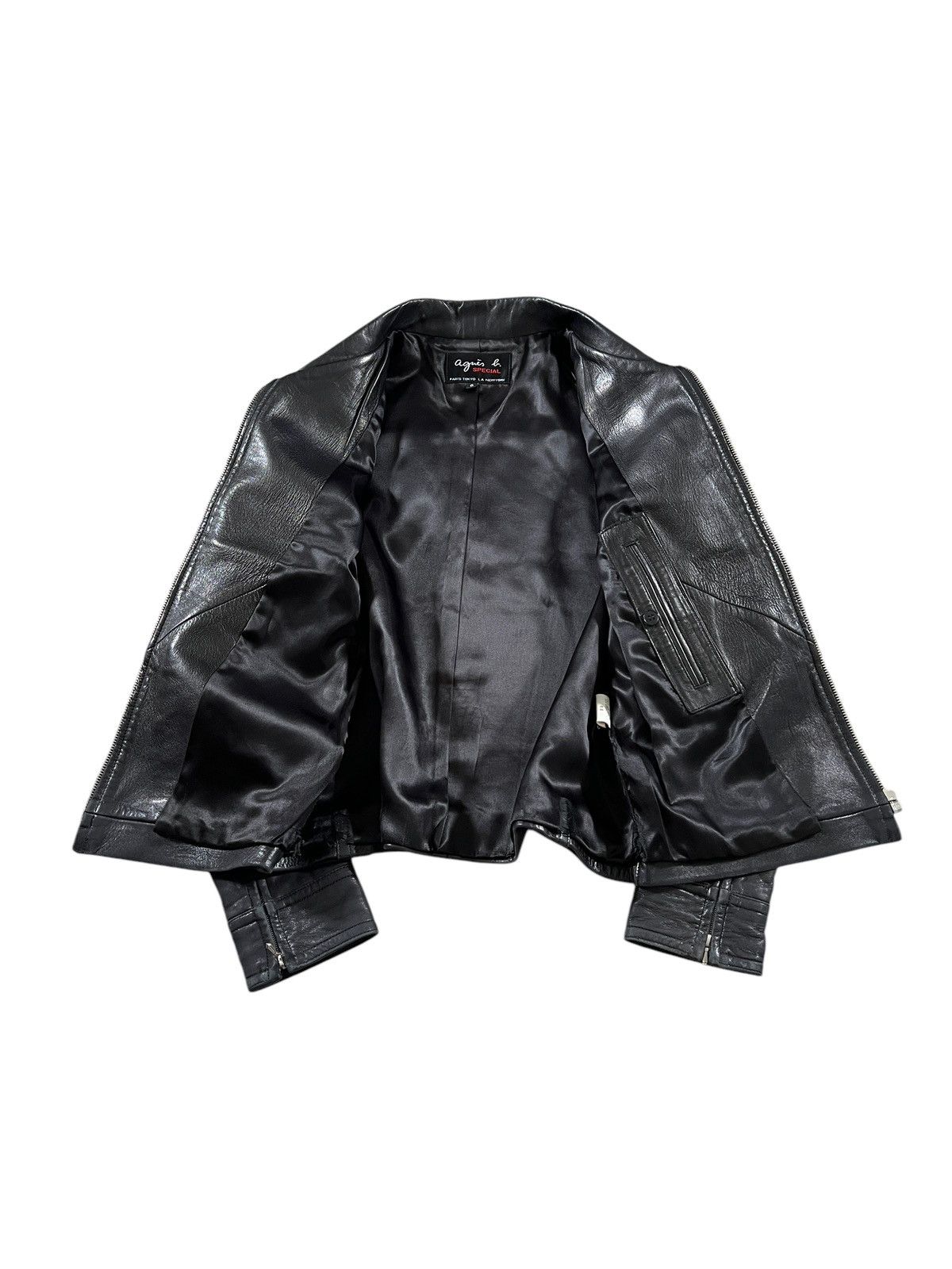 agnes b. Vintage Agnes B. Sheepskin Leather Riding Jacket Size S / US 4 / IT 40 - 13 Thumbnail