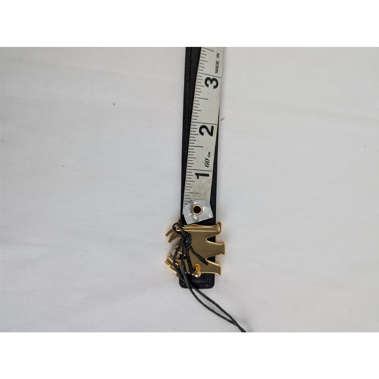 Amiri o1rshd1 Q:3 / Size: 95cm / MA 2 Cm Belt in Gold/Black Size 38 - 12 Thumbnail