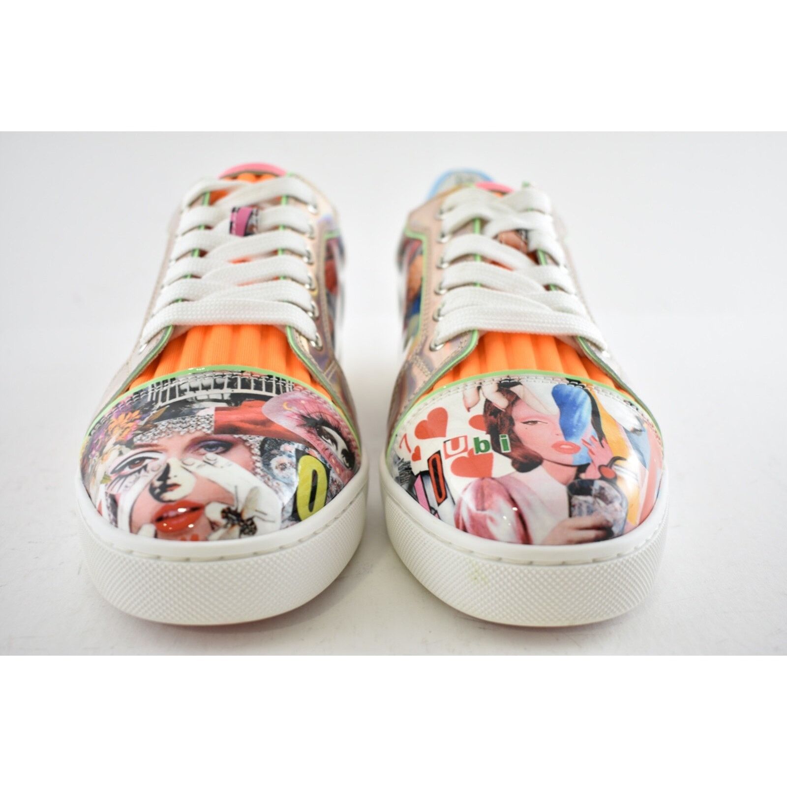 Christian Louboutin Vieira Flat Patent Oh Xtian Multicolor Low Top Sneaker 40.5 Size US 10.5 / IT 40.5 - 5 Thumbnail