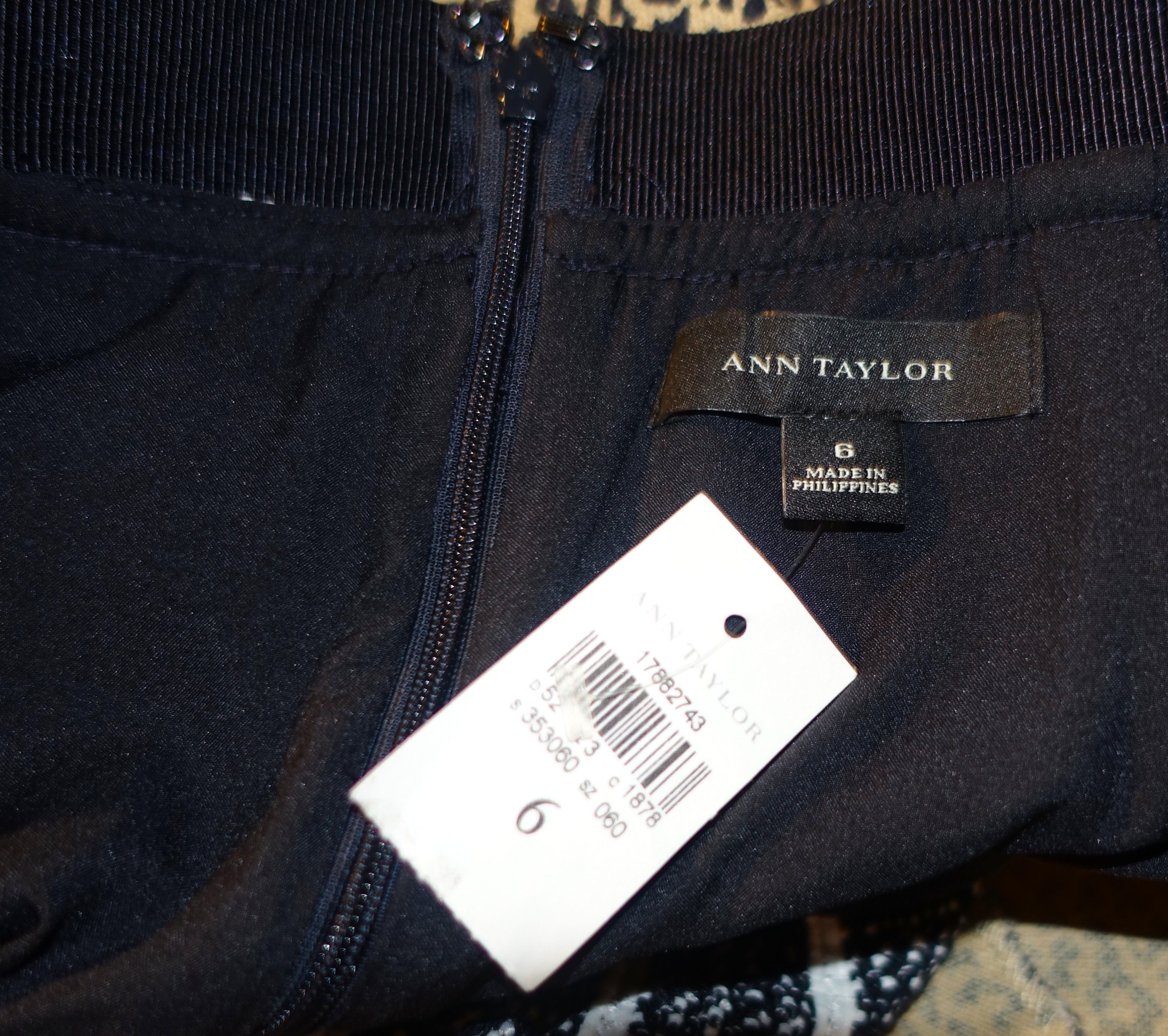 Ann Taylor Ann Taylor Black White Striped Skirt 6 NWT Size 26" / US 2 / IT 38 - 7 Thumbnail