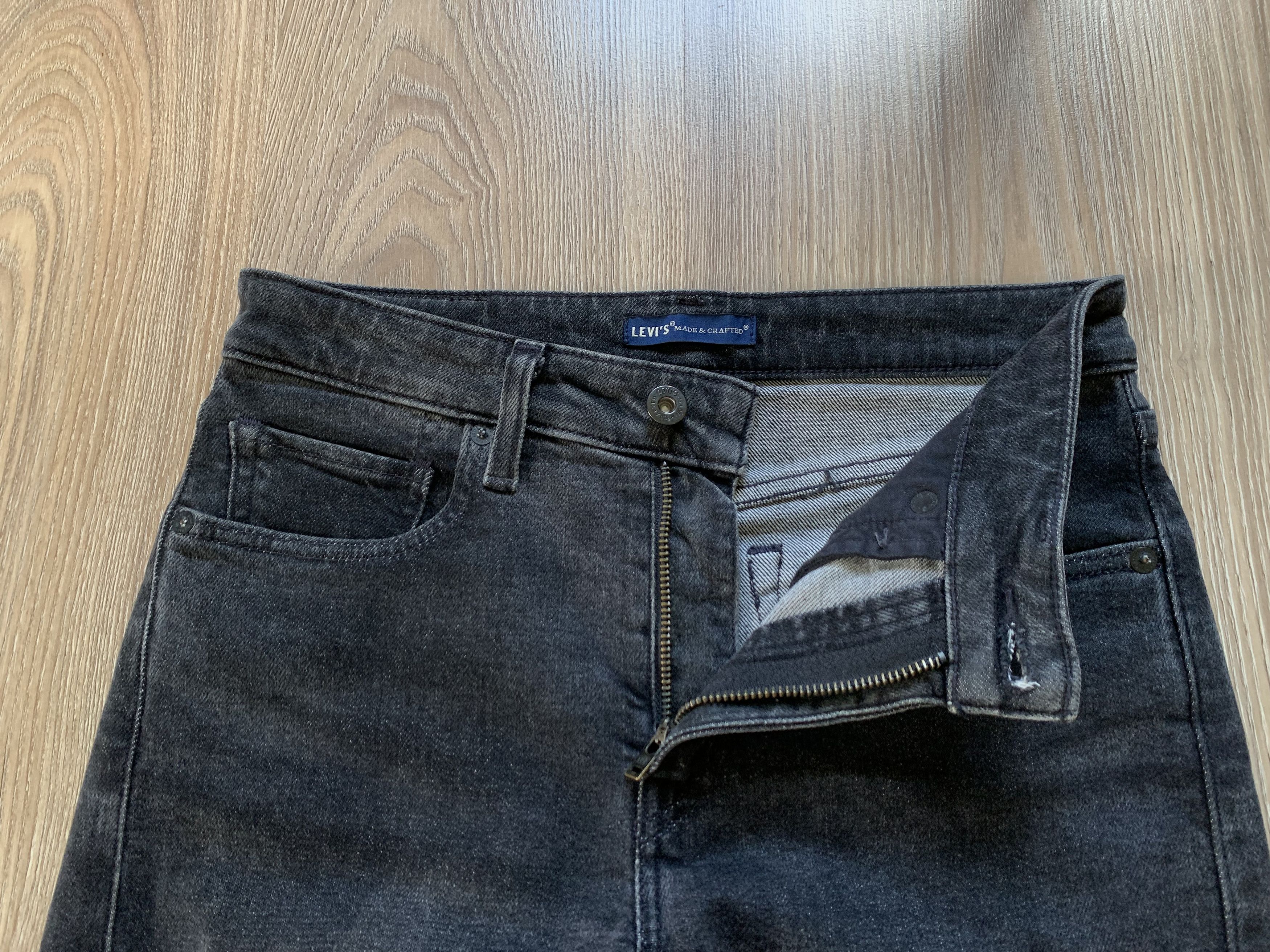 Levi's Levi's Made & Crafted Needle Narrow Dark Grey Jeans Size US 30 / EU 46 - 5 Thumbnail
