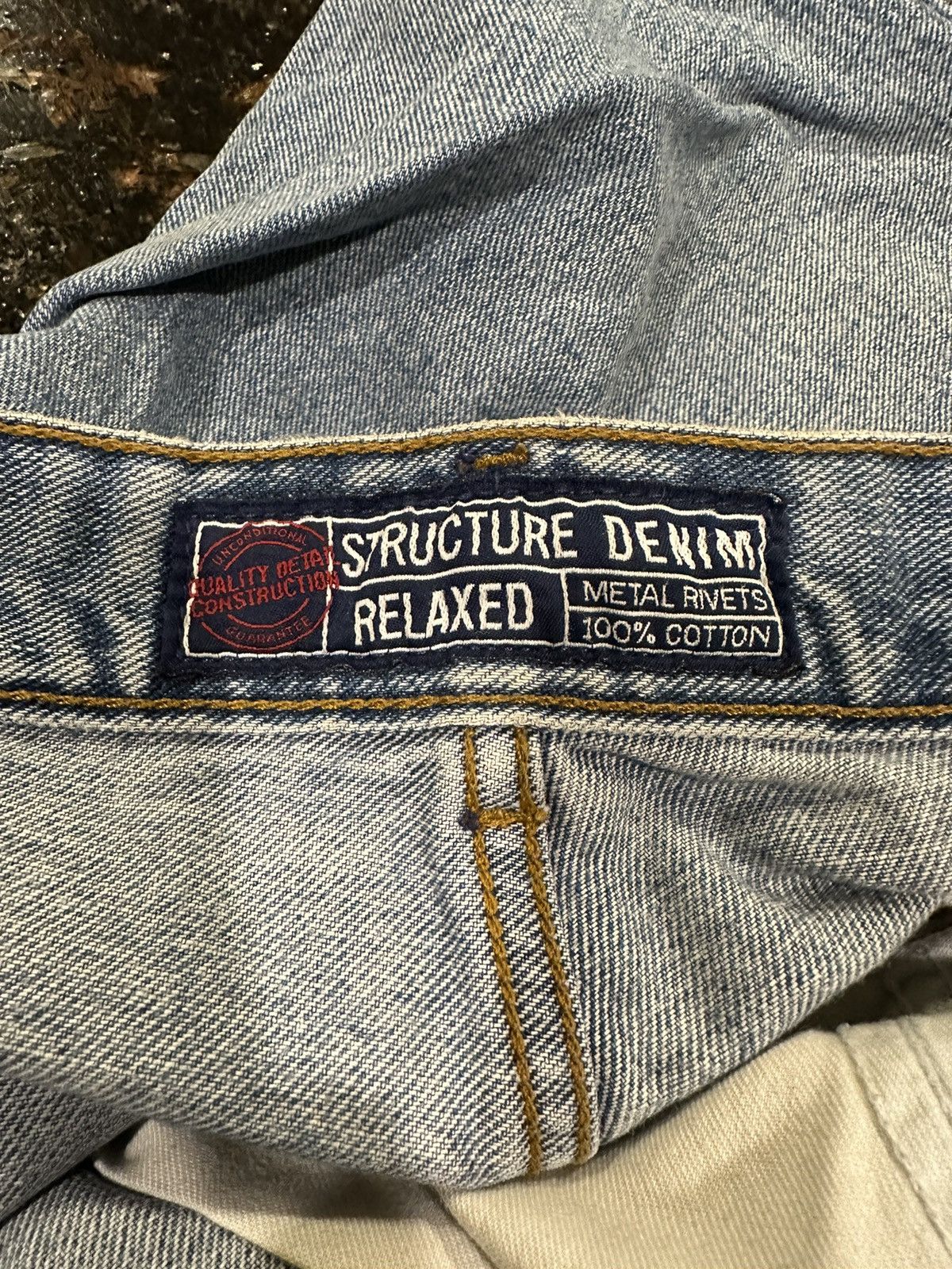 Structure × Vintage Vintage Structure Denim Relaxed Painter Jean Short Jorts Size US 36 / EU 52 - 7 Thumbnail