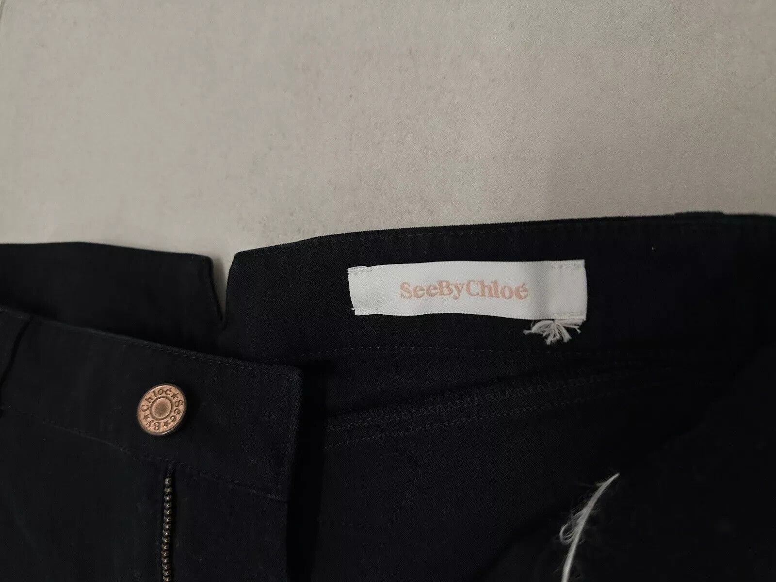 See by Chloe See By Chloe Womens Pants Trousers Black High Waist size 36 Size 25" / US 0 / IT 36 - 19 Thumbnail