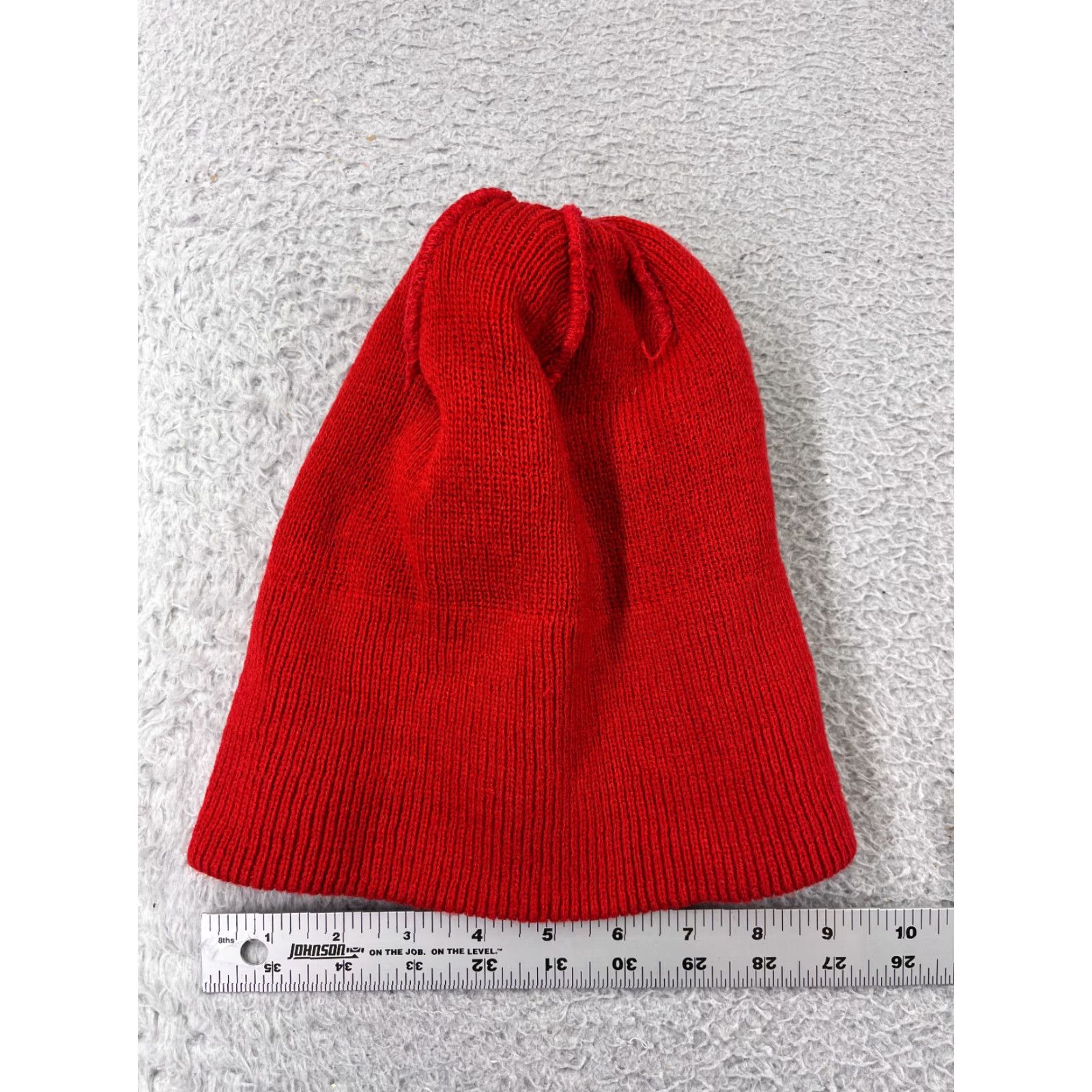 Vintage Torkia Apparel Beanie Hat One Size Adult Red Knit Acrylic Ski Theme Mens Ladies Size ONE SIZE - 5 Thumbnail