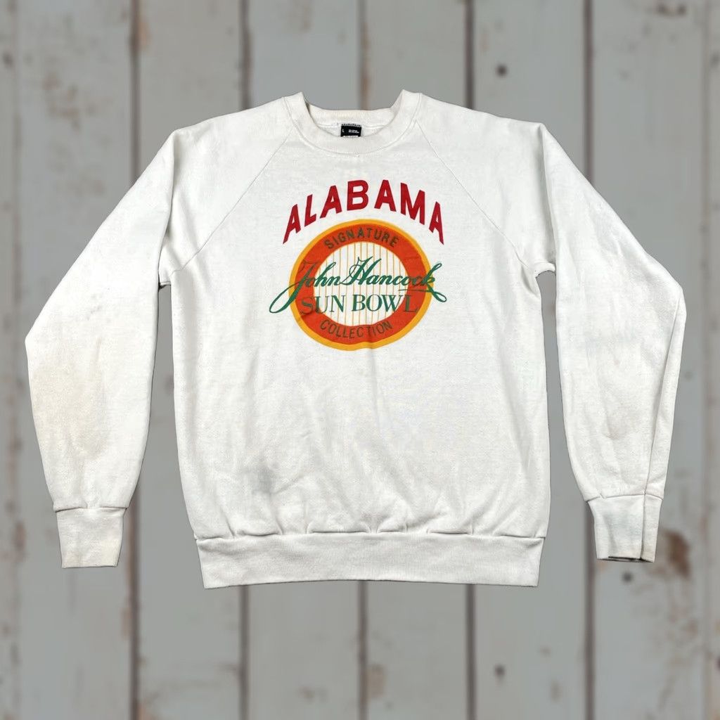 Vintage VINTAGE Screen Stars Sweatshirt University Alabama John Hancock 90s Large White Mens9x Size US L / EU 52-54 / 3 - 1 Thumbnail