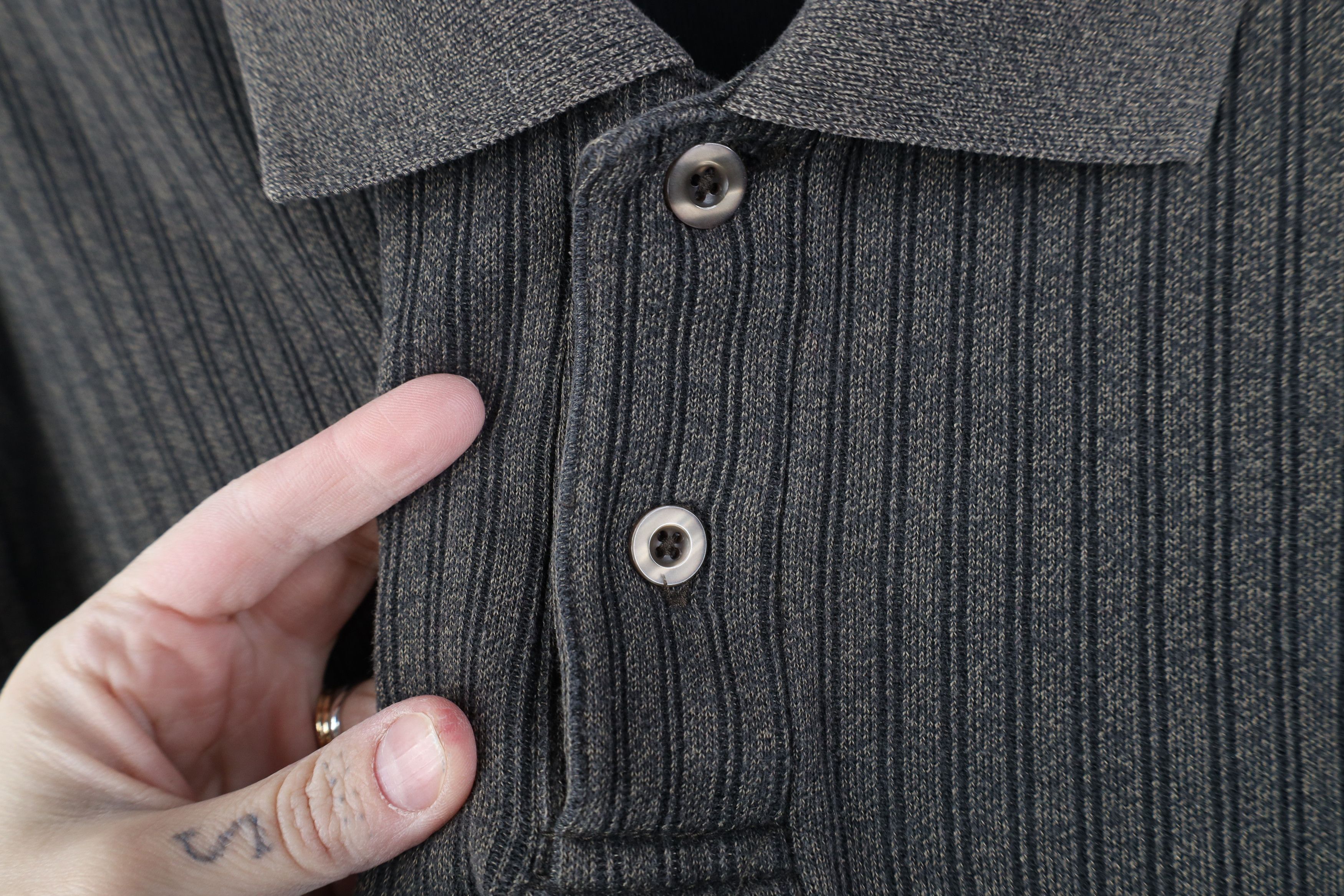 Vintage Vintage 90s Streetwear Knit Long Sleeve Rugby Polo Shirt Size US XL / EU 56 / 4 - 4 Thumbnail