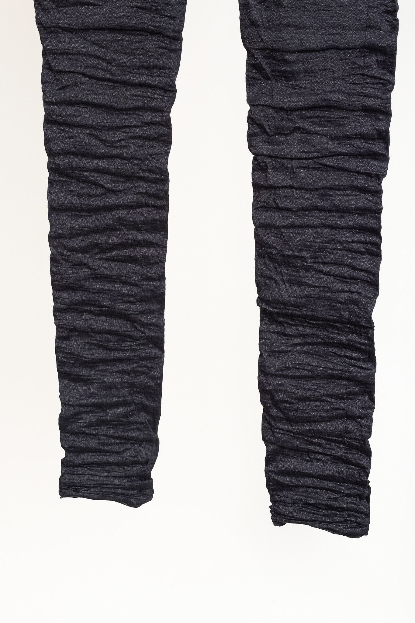 Sarah Pacini Sarah Pacini Navy Wrinkled-Cotton Leggings Size 29" - 5 Thumbnail