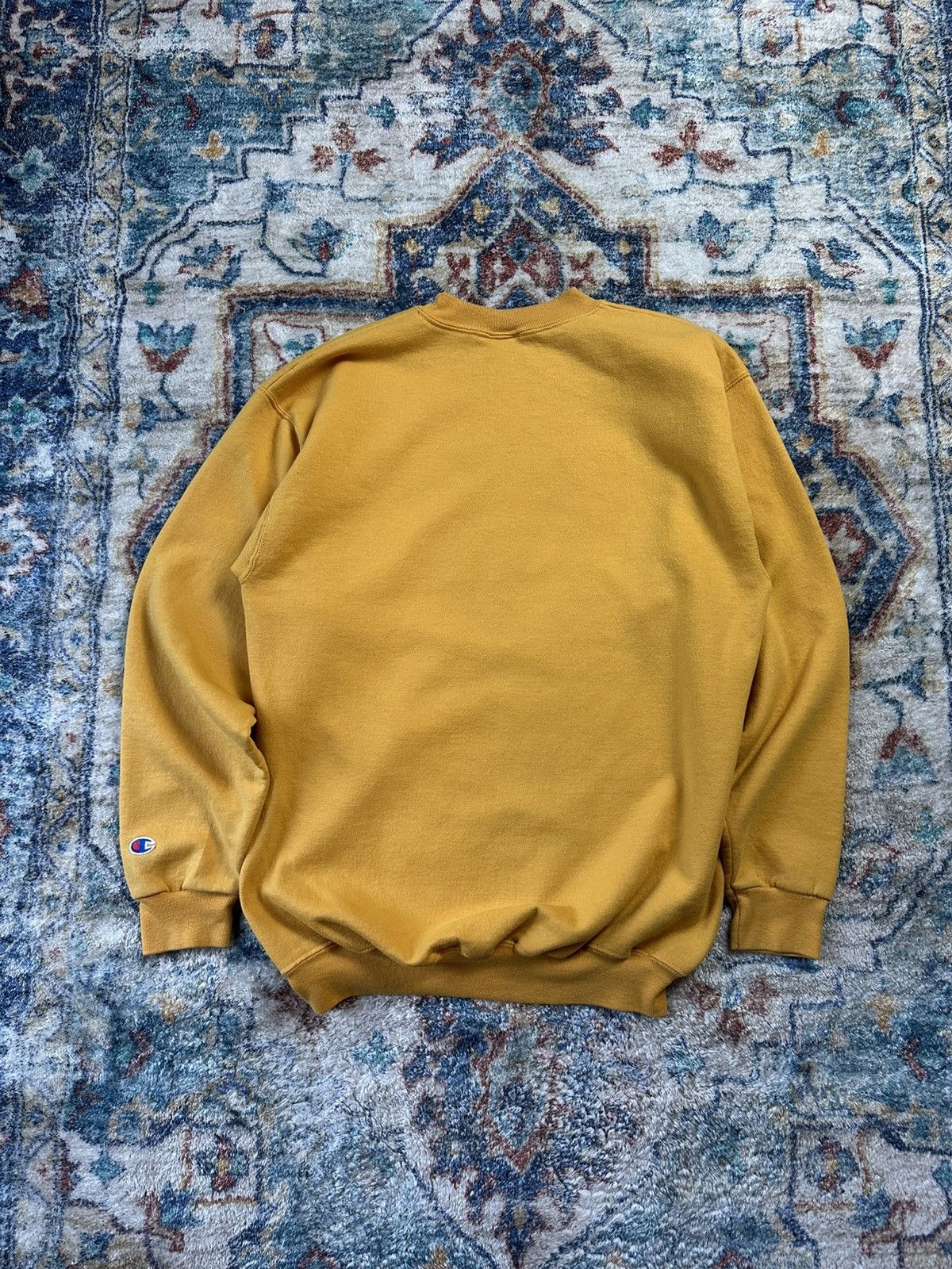 Champion × Vintage Vintage Champion Yellow Blank Crewneck Large Size US L / EU 52-54 / 3 - 2 Thumbnail