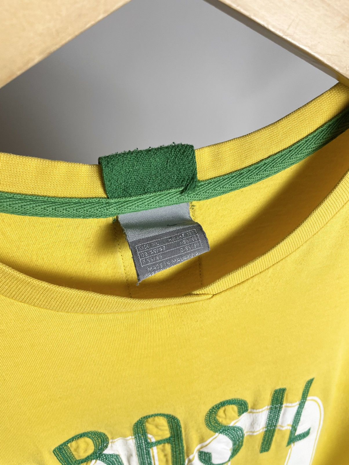 Corteiz × Nike VINTAGE 🇧🇷 Nike Brasil Football Form jersey yellow Tee Size US XL / EU 56 / 4 - 11 Thumbnail