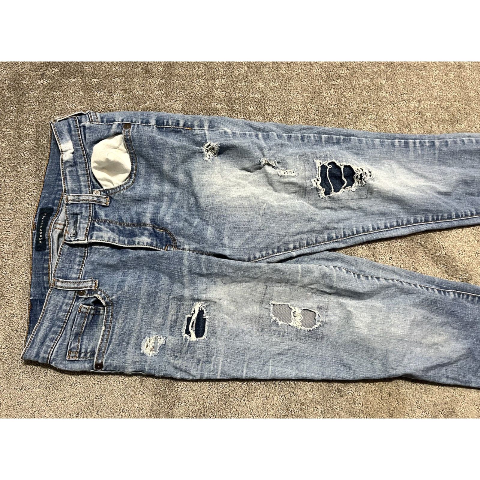 Aeropostale AEROPOSTALE Jegging Denim Jeans Women Size 6 Regular Mid Rise 26" Waist 27" Inseam Blue Small Logo Pocket 5-Pocket N/A Womens Size 28" / US 6 / IT 42 - 5 Thumbnail
