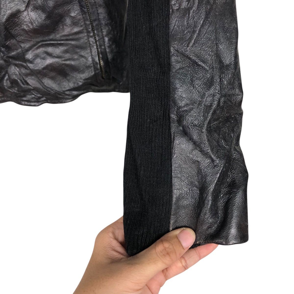 Japanese Brand 📌Vintage Soft Leather Biker Jacket Protein Cafe Racer Size M / US 6-8 / IT 42-44 - 16 Thumbnail