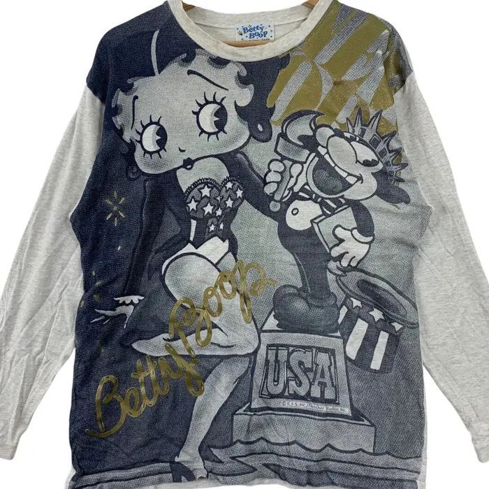 Vintage Vintage 90’ BETTY BOOP HOLLYWOOD Hall Of Fame Tee Shirt Size M / US 6-8 / IT 42-44 - 3 Thumbnail