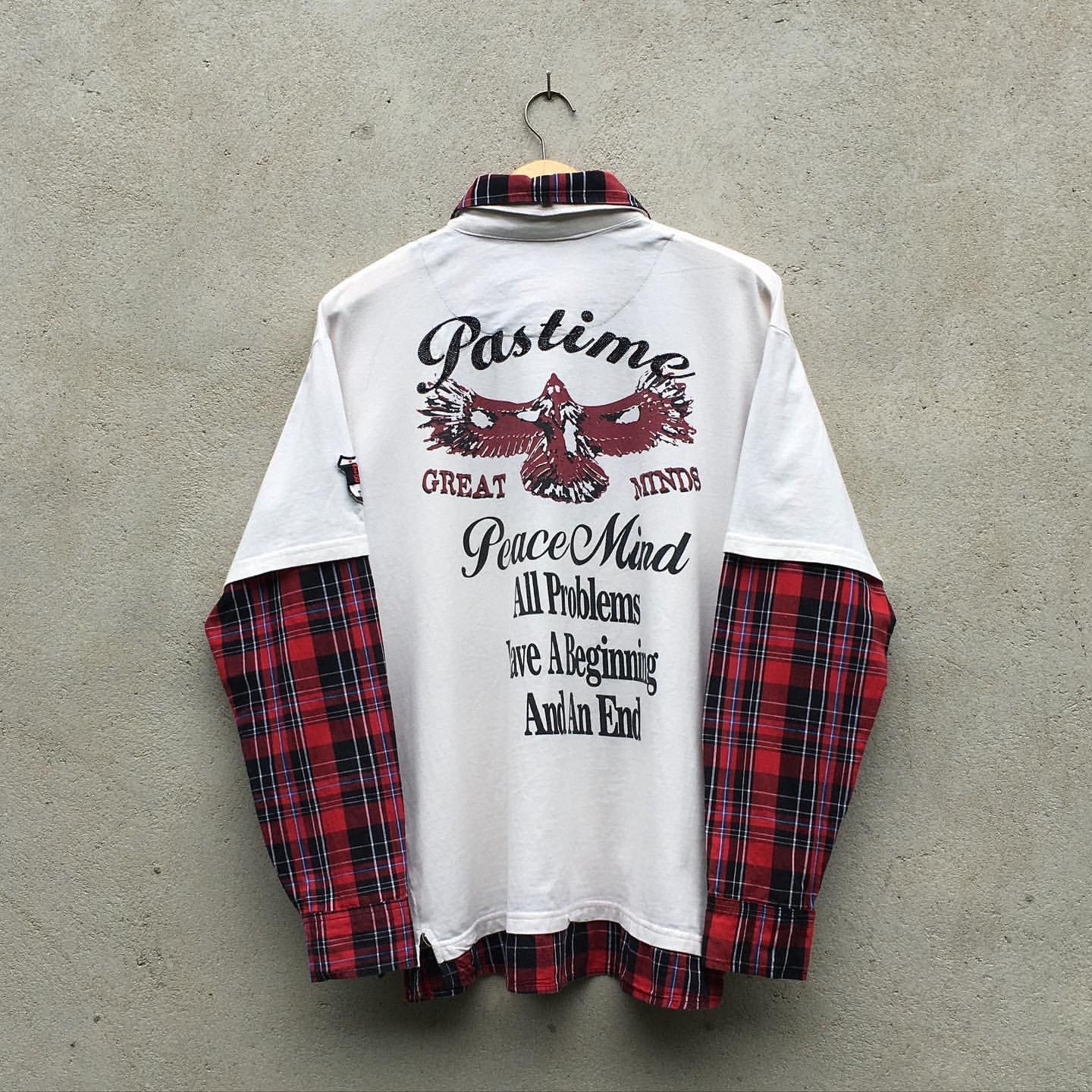 image of If Six Was Nine x Le Grande Bleu L G B Space Opera Hybrid Double Layer Plaid Shirt in White (Size X