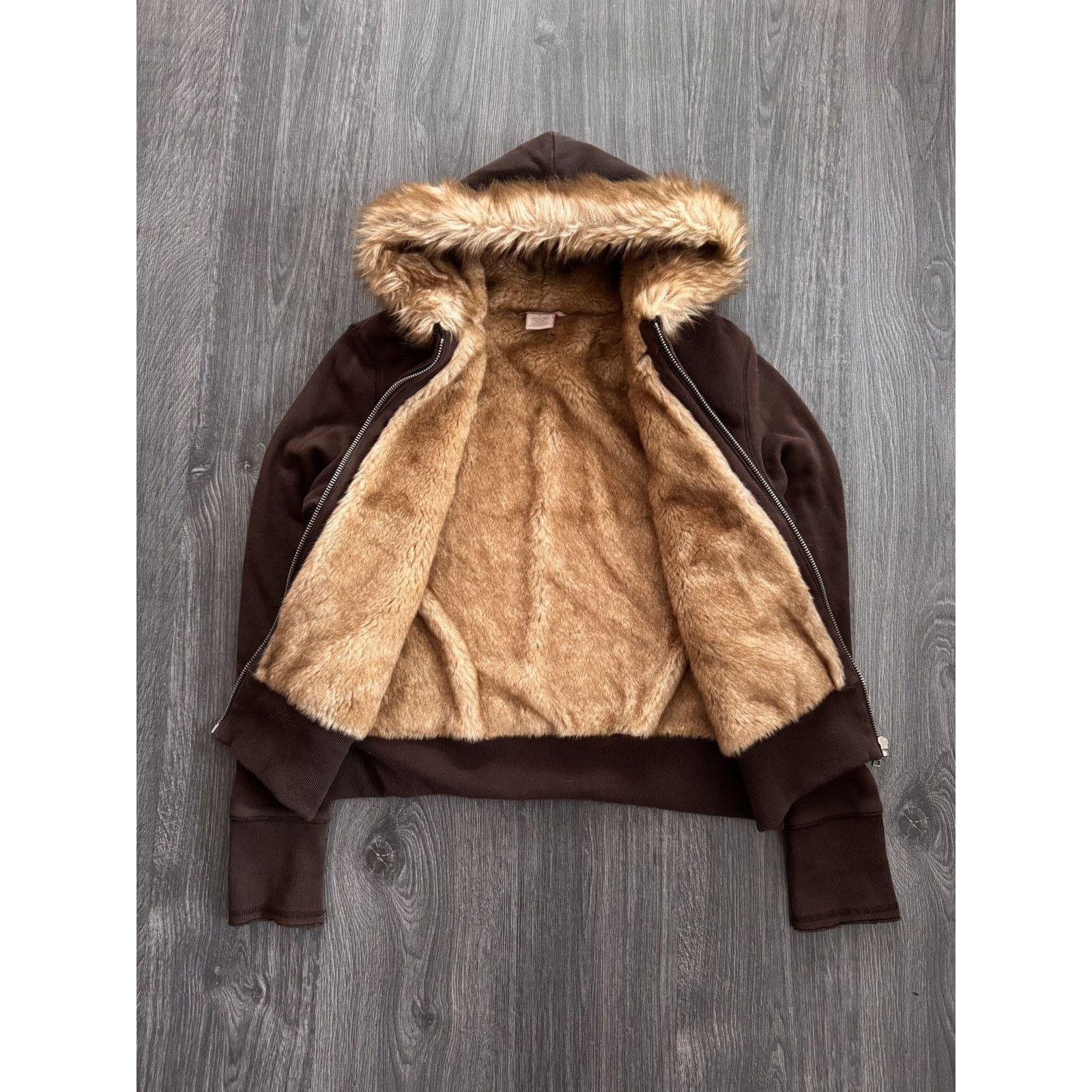 Vintage Vintage NRHA Brown Cropped Fur Hoodie Size US S / EU 44-46 / 1 - 6 Thumbnail