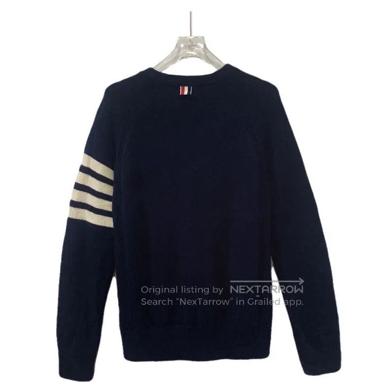 Thom Browne Thom Browne Classic navy blue four-striped round-neck long Size US XS / EU 42 / 0 - 2 Thumbnail