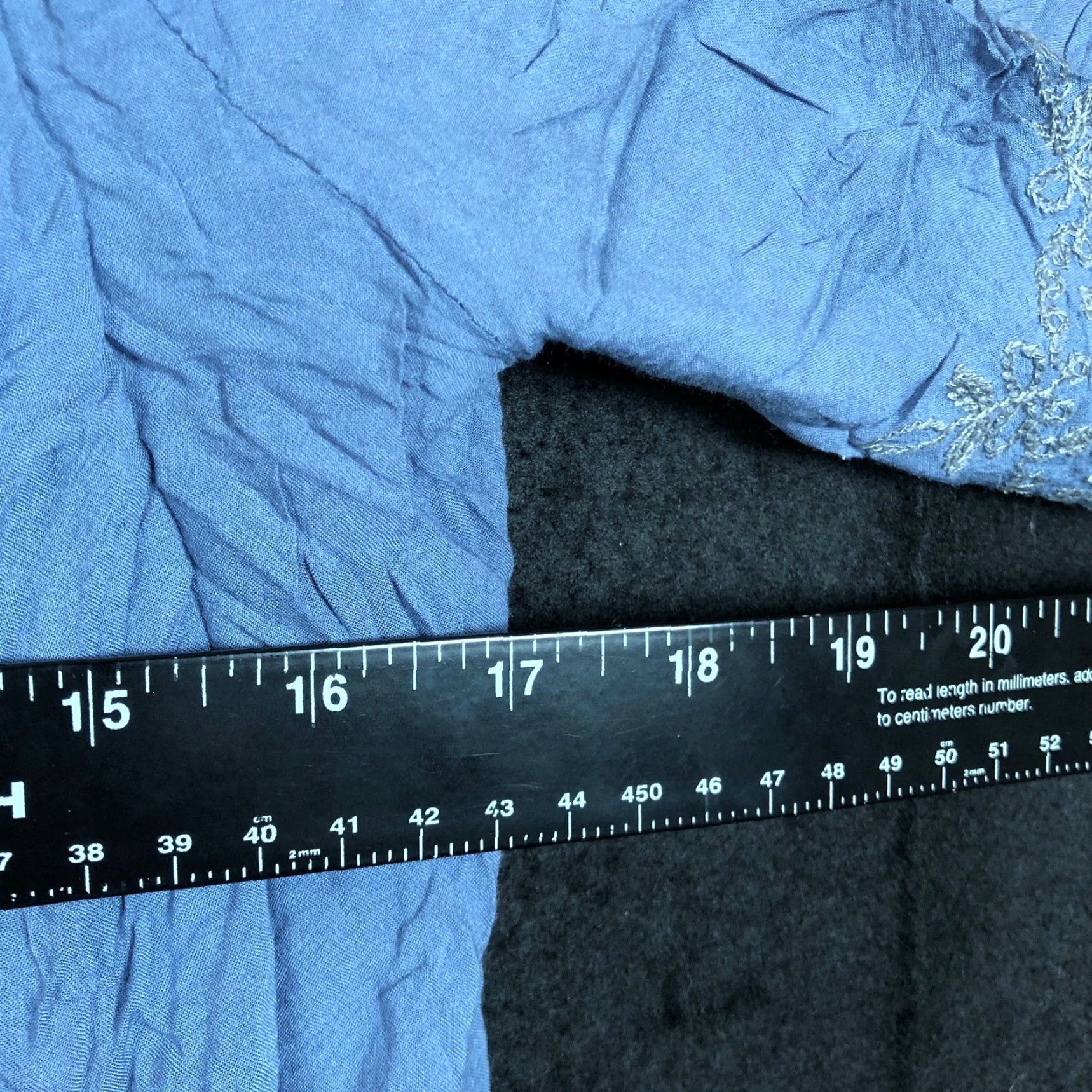 Vintage Sundance Blouse Blue Short Sleeve 100% Rayon Tunic M Womens Front Scoop Neck Casual Workwear Boho Size M / US 6-8 / IT 42-44 - 7 Thumbnail