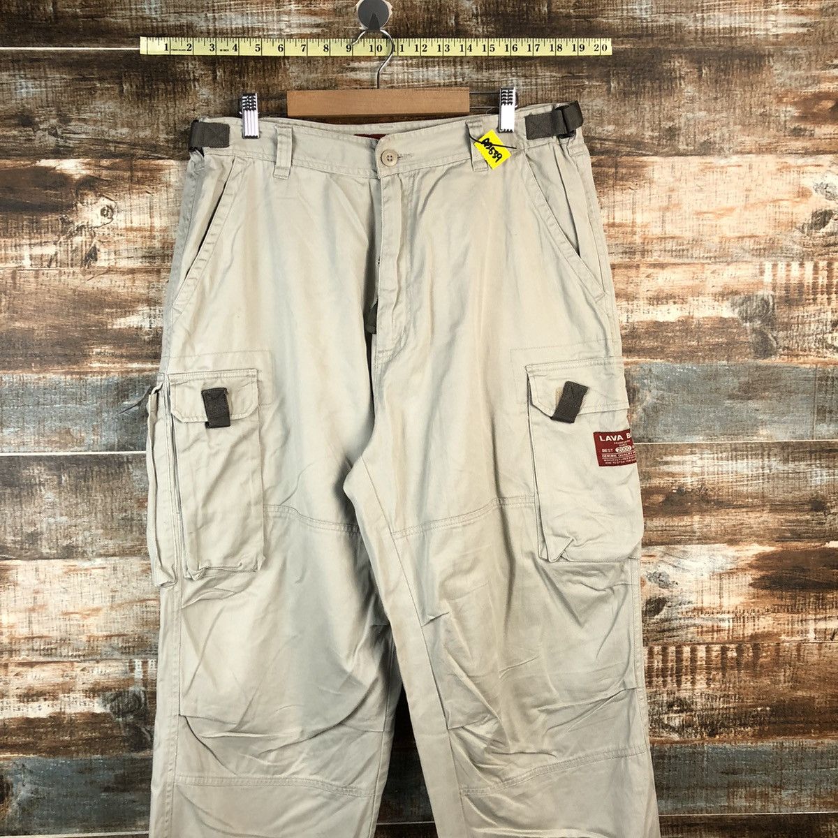 Japanese Brand Lava Bay Cream Cargo Multipocket Pants #A2539 Size US 35 - 2 Thumbnail