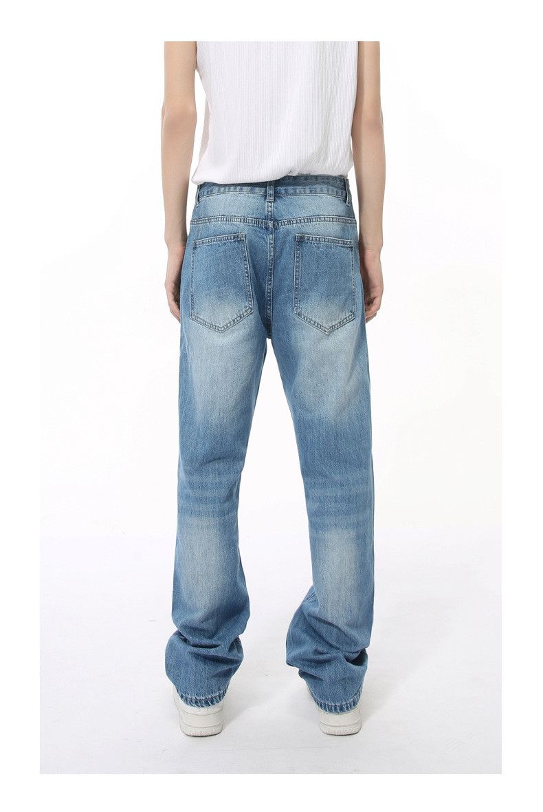 Japanese Brand × Jean Japanese simple retro straight-leg ripped jeans Size US 32 / EU 48 - 6 Thumbnail