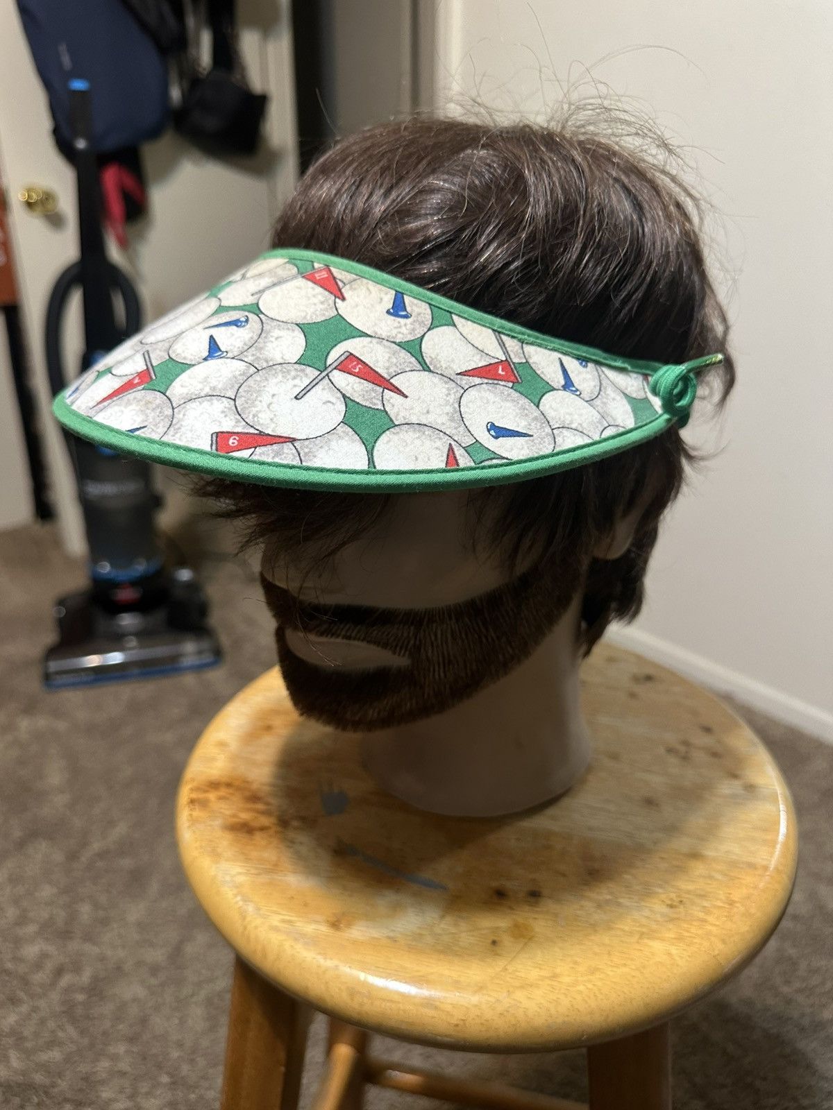 PGA Tour Vintage PGA Golf “triple green” sun visor hat 00s Size ONE SIZE - 6 Thumbnail
