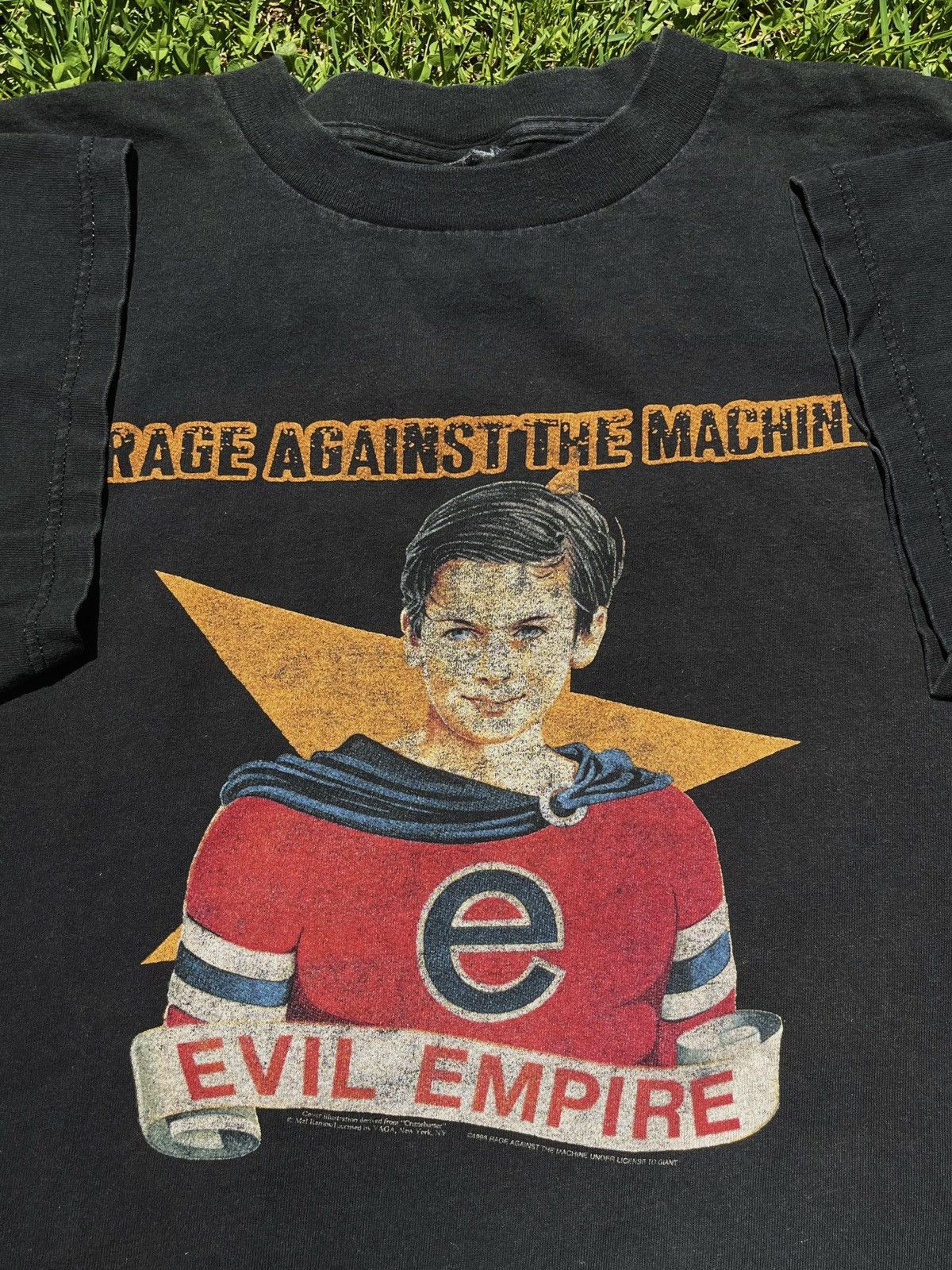 image of Band Tees x Giant Vintage Giant Rage Against The Machine Evil Empire Tee in Black, Men's (Size XL)