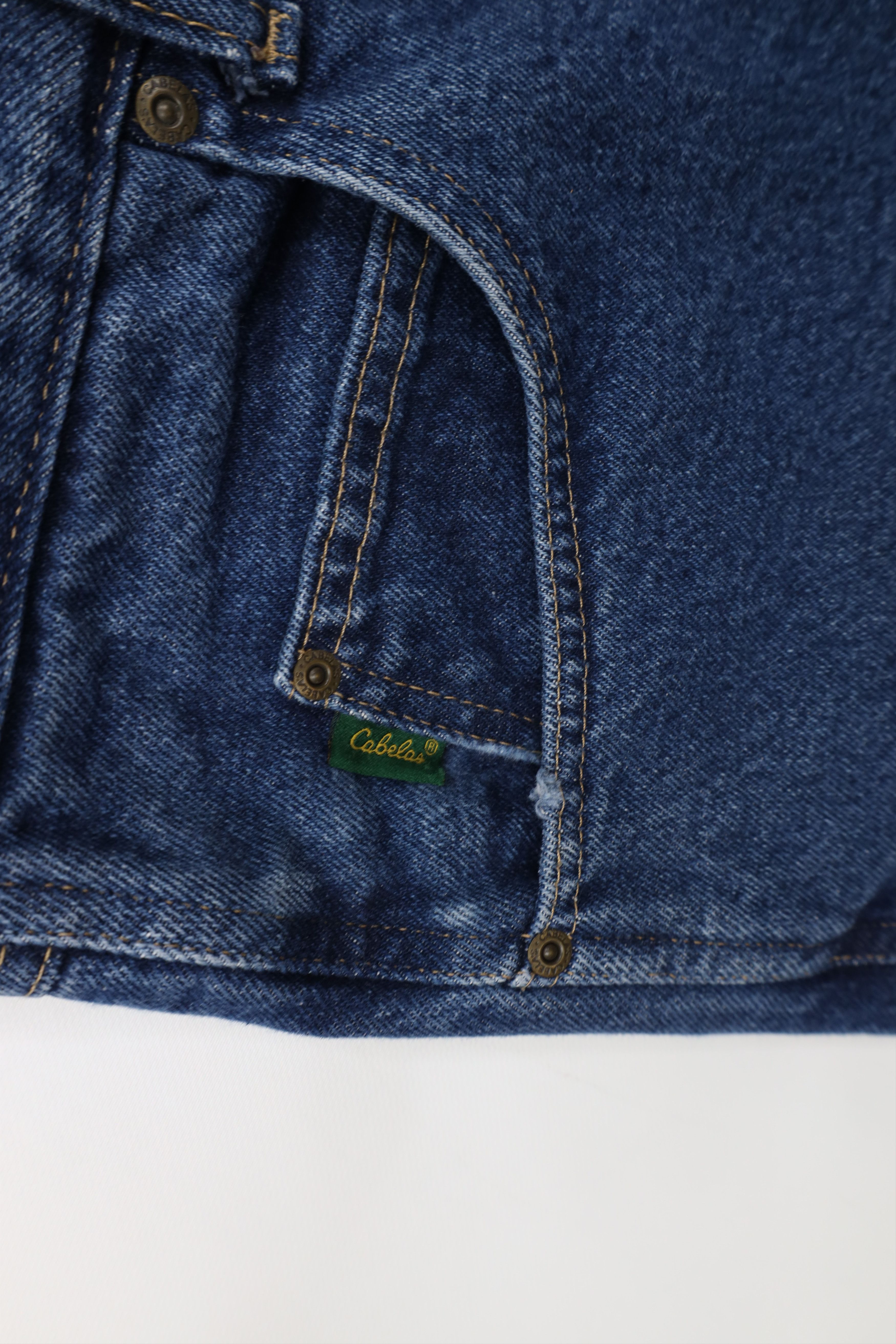 Cabelas Vintage Cabelas Lined Wide Leg Denim Jeans Blue Cotton Size US 36 / EU 52 - 7 Thumbnail