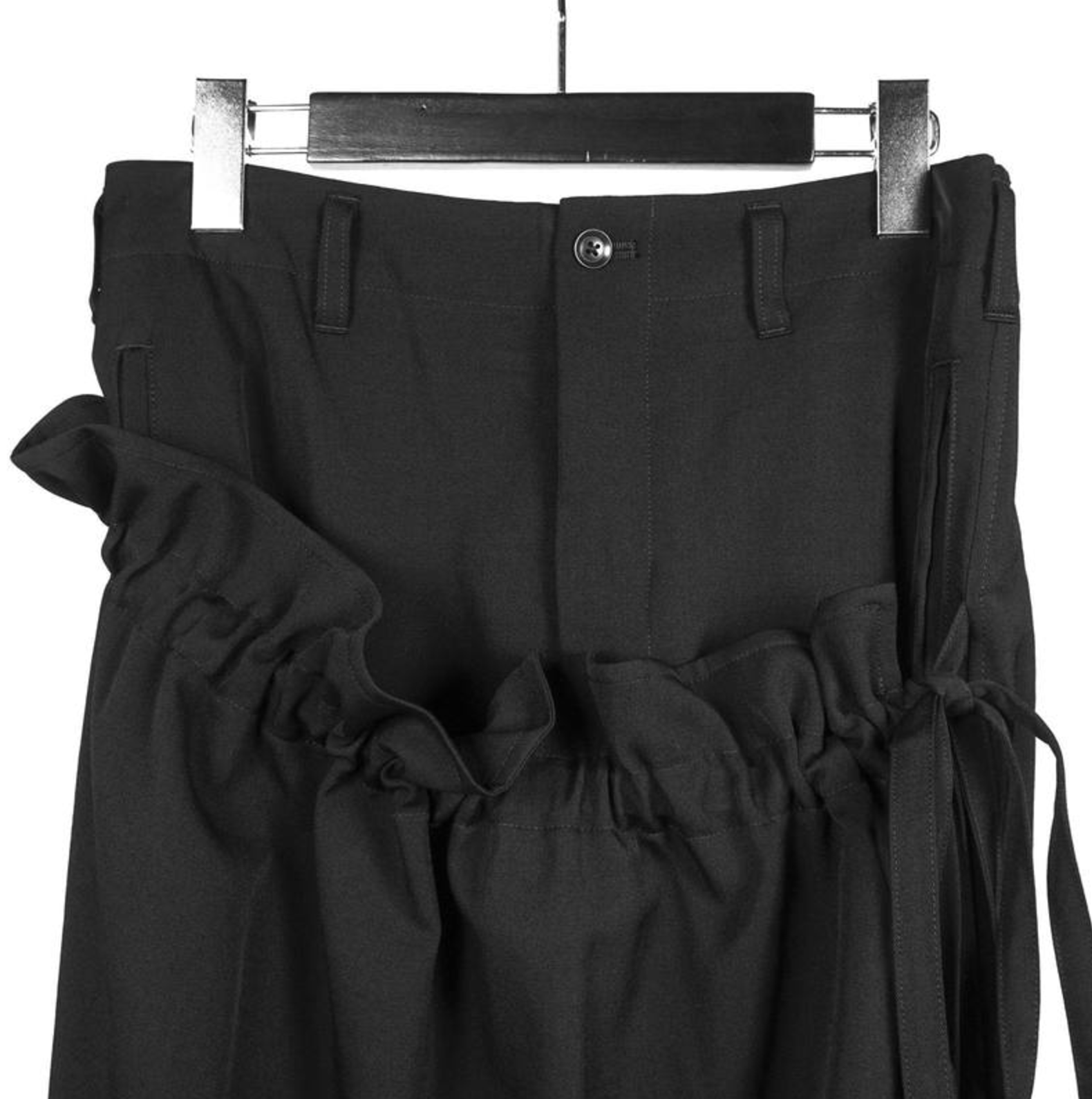 Yohji Yamamoto Yohji Yamamoto Pour Homme - Rayon Front Gathered Skirt Size US 30 / EU 46 - 8 Thumbnail