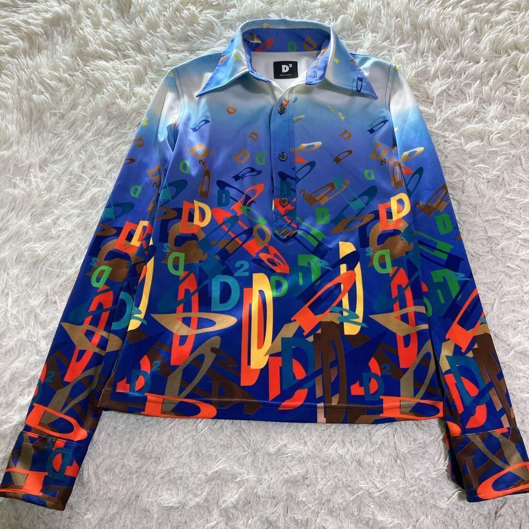 Dsquared2 Dsquared2 S/S 1997 Early Web Design Printed Button-Up Shirt Size US S / EU 44-46 / 1 - 2 Thumbnail