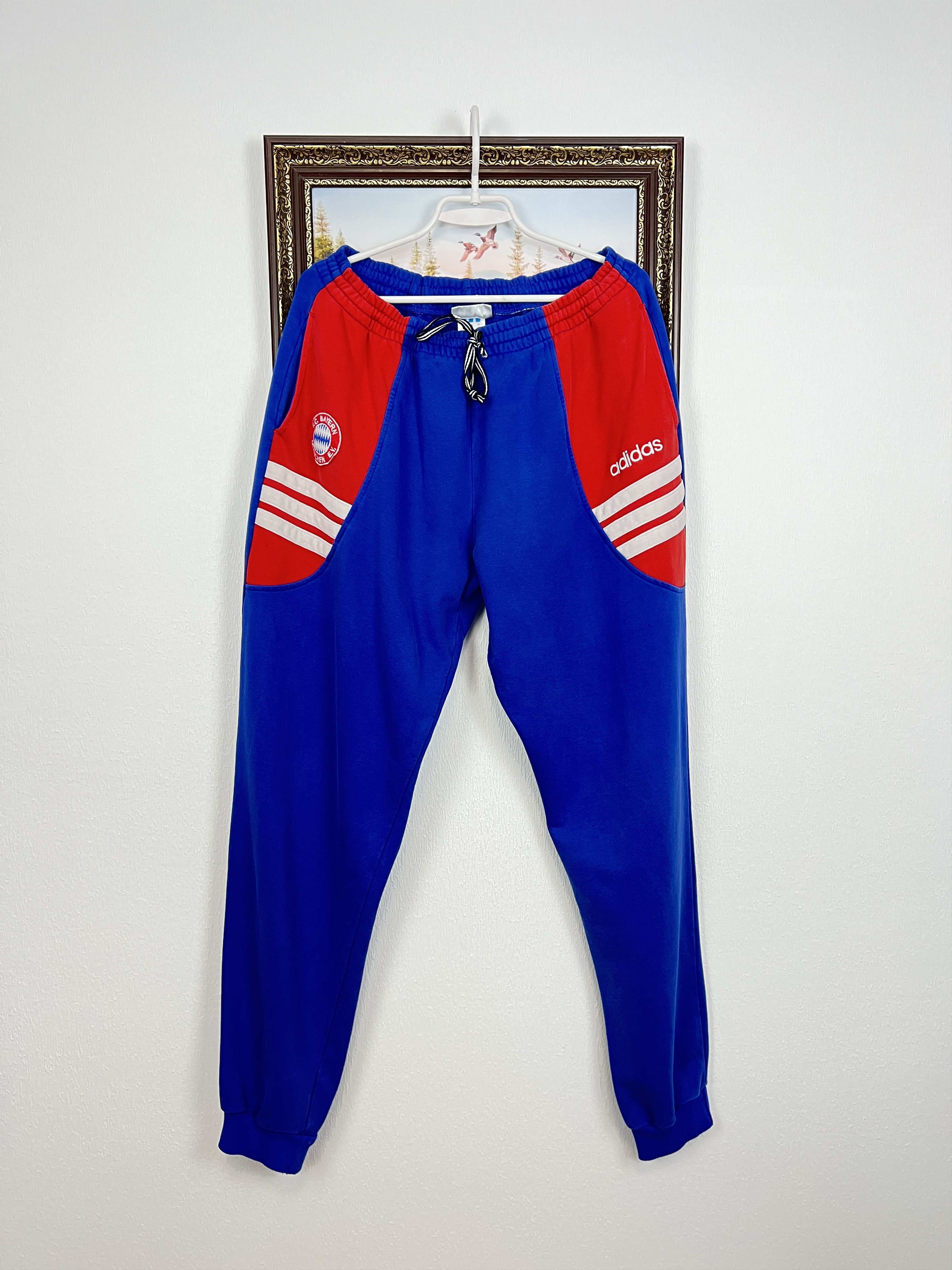 Adidas Vintage 90's Adidas Bayern Munich Football Pants L Size US 34 / EU 50 - 1 Thumbnail