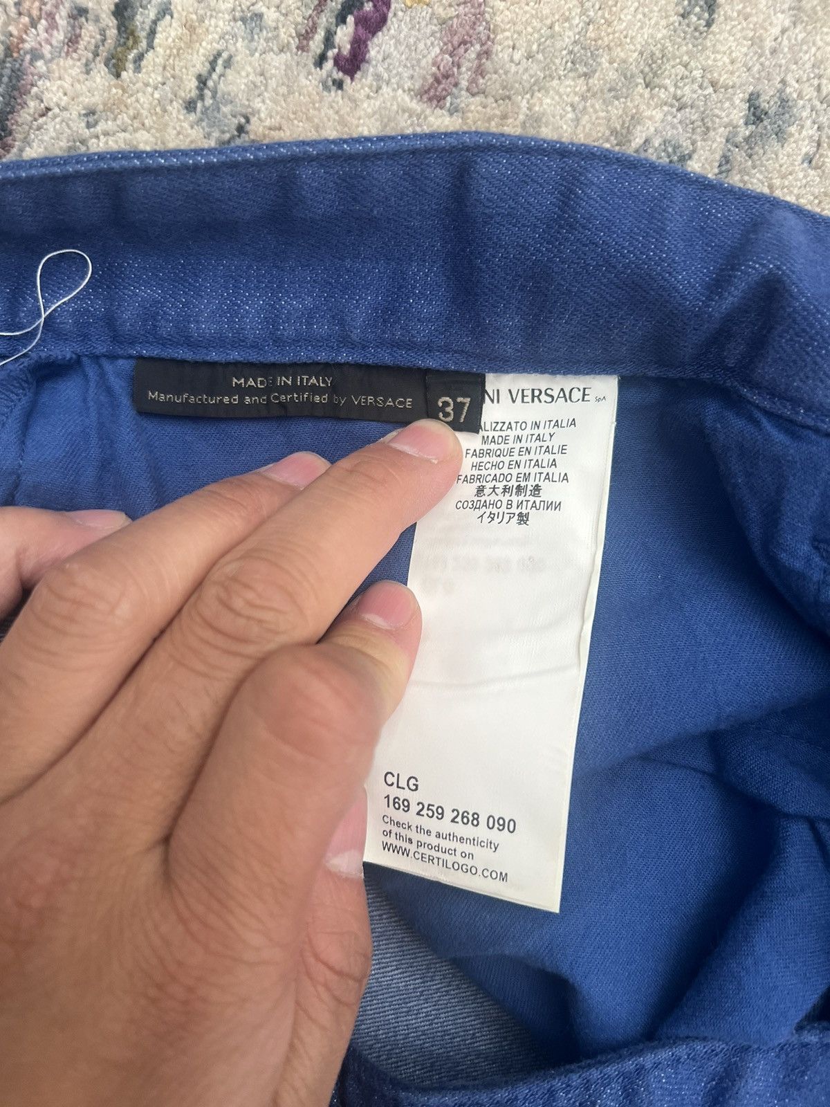 Versace Gianni Versace Blue Denim Jeans Sz 37 Size US 37 - 3 Thumbnail
