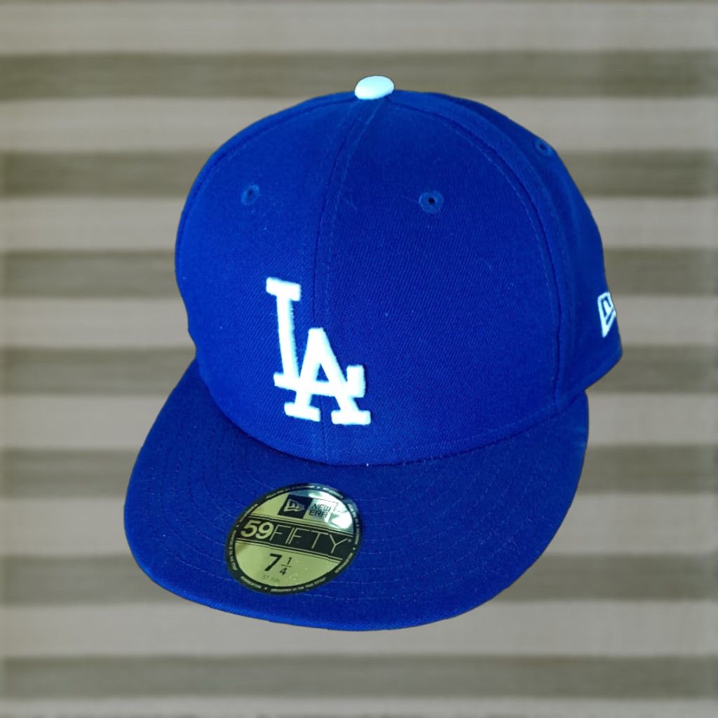 New Era New Era Los Angeles Dodgers Hat 7 1/4 59-Fifty Blue Baseball Cap Mens Hat Size ONE SIZE - 1 Thumbnail