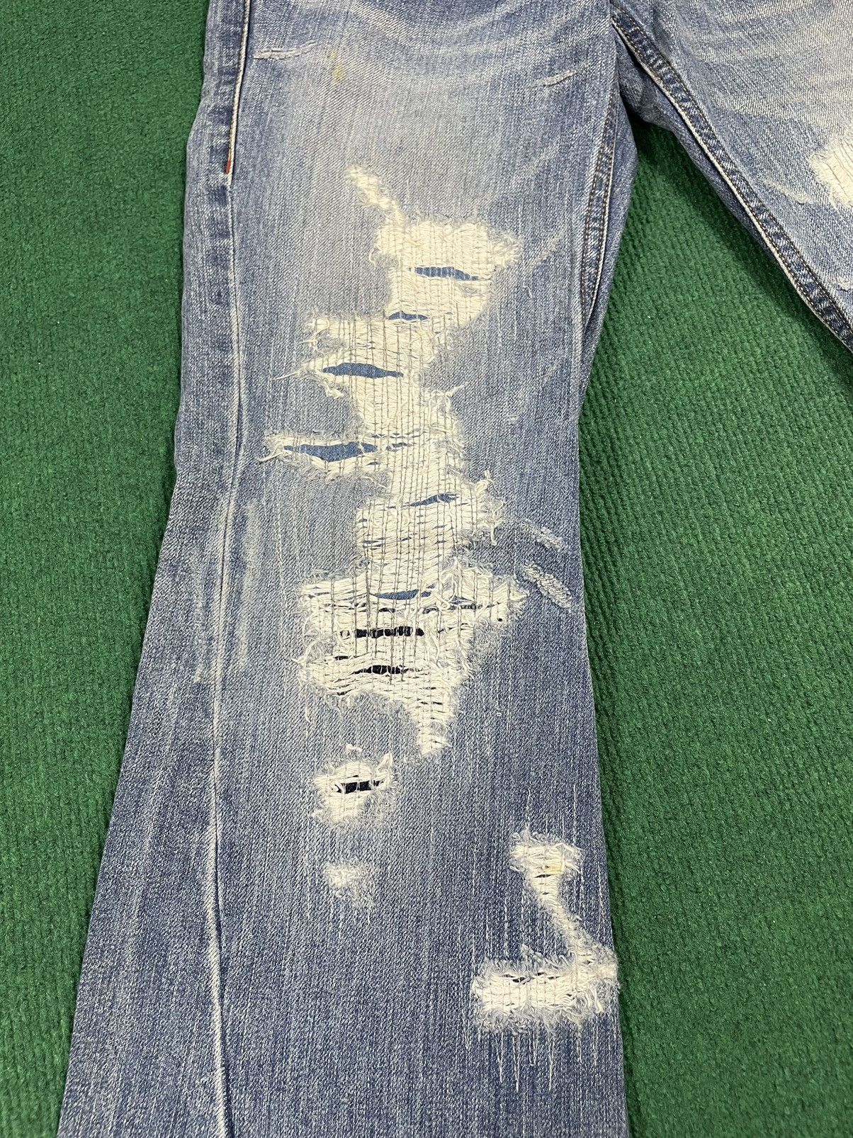 Japanese Brand Distressed Tornado Mart Flairs Cut Jeans Size US 32 / EU 48 - 5 Thumbnail