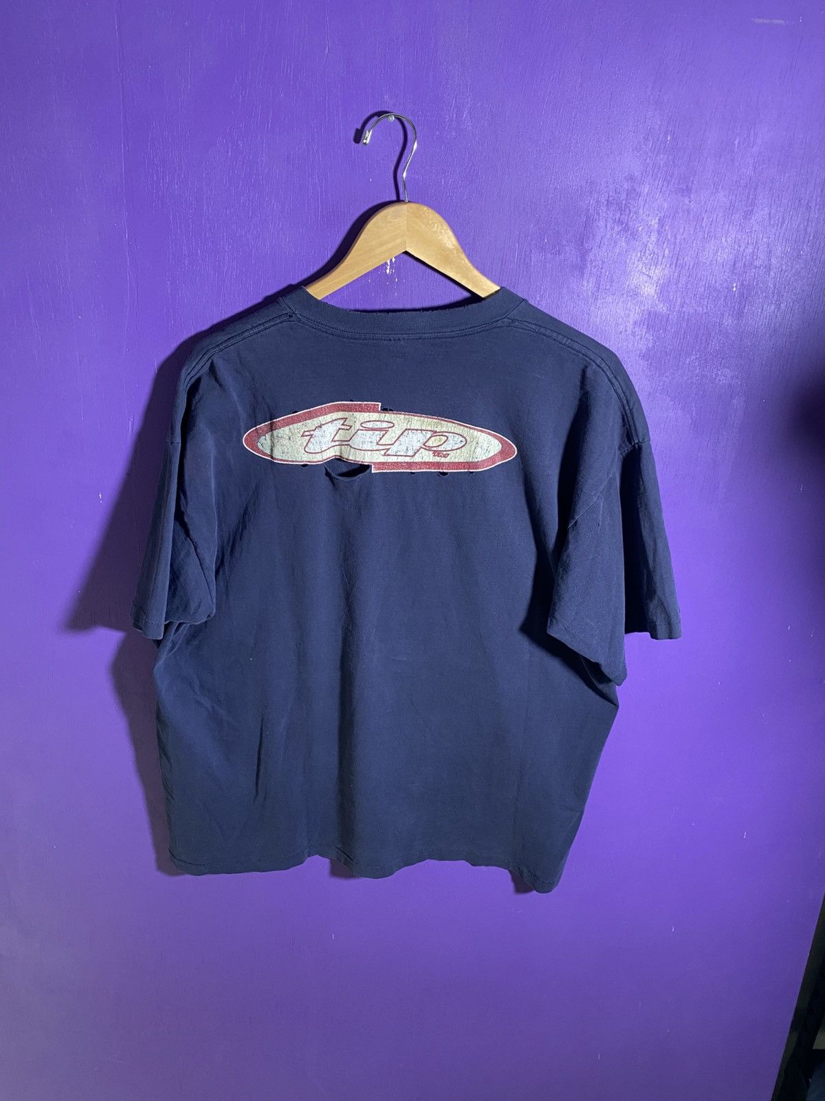 Vintage Vintage 90s TIP funky skate wear faded t-shirt Size US XL / EU 56 / 4 - 2 Thumbnail