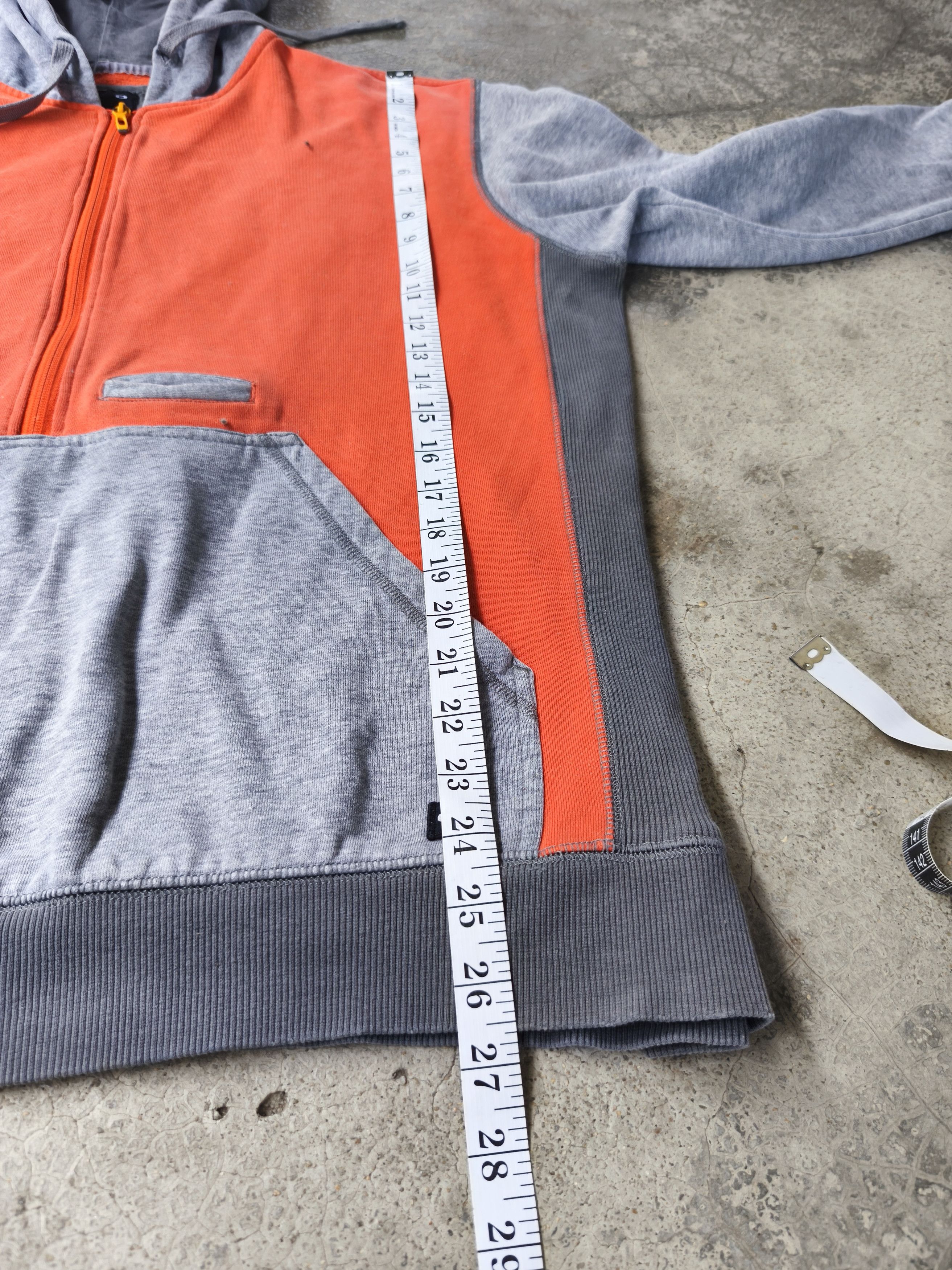 Oakley Oakley Colorblock Half Zip Hoodie Grey Orange Y2K Techwear Size US XL / EU 56 / 4 - 16 Thumbnail
