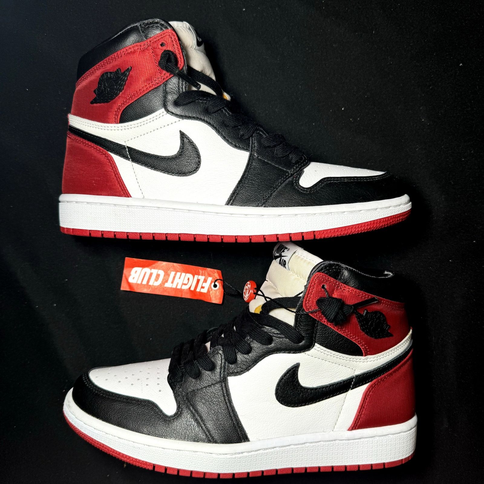 Jordan Brand × Nike Wmns Nike Air Jordan 1 Retro High Satin Black Toe - Size 8 Size US 8 / IT 38 - 2 Thumbnail