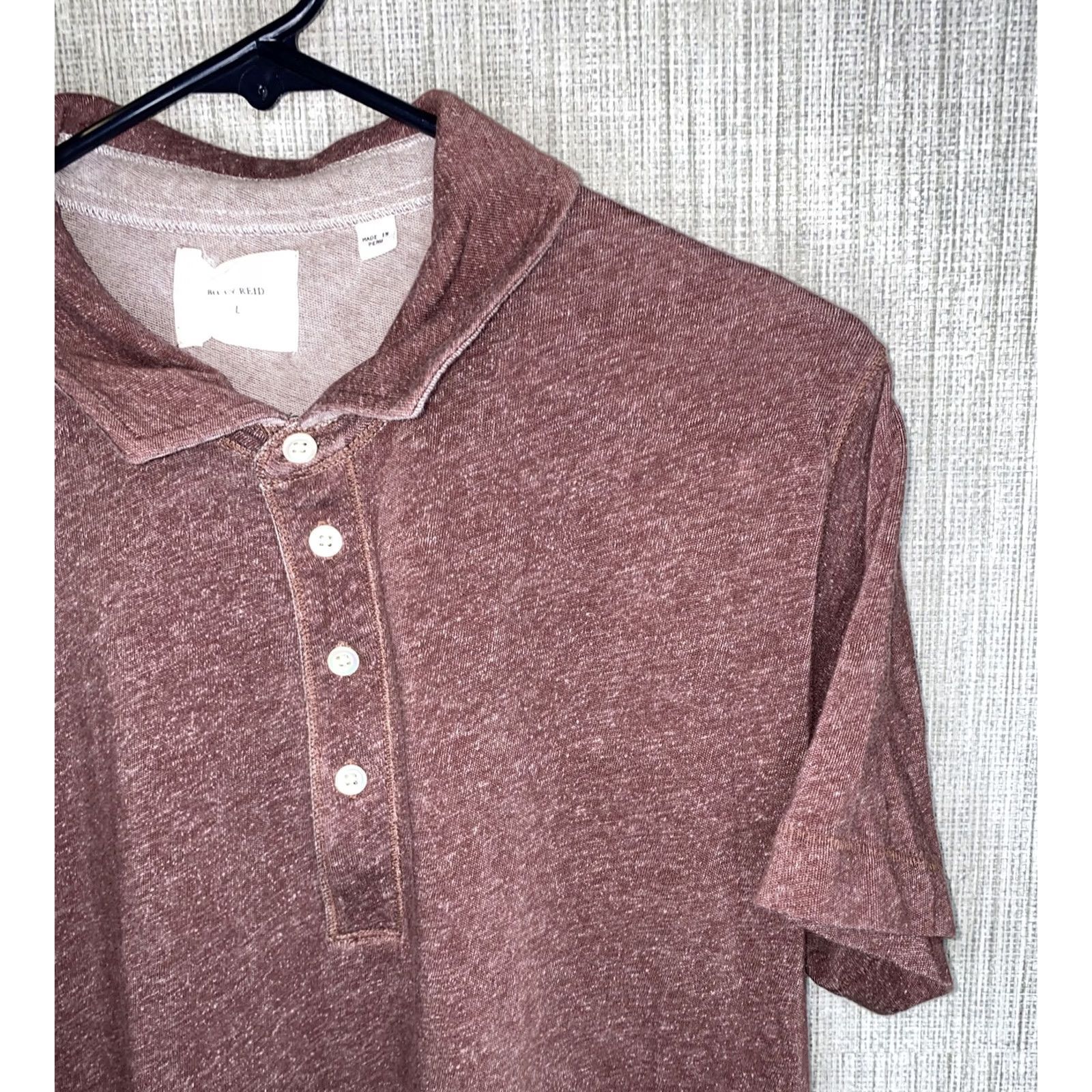Billy Reid Billy Reid Polo Shirt Golf Mens Brown Short Sleeve Size L 21 in Armpit Size US L / EU 52-54 / 3 - 2 Thumbnail
