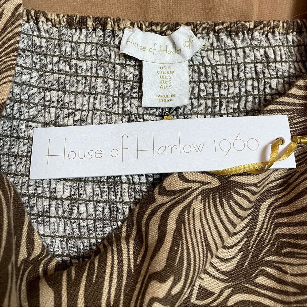 House of Harlow NWT New House of Harlow 1960 Beige Puff Sleeve Linen Mini D Size S / US 4 / IT 40 - 6 Thumbnail
