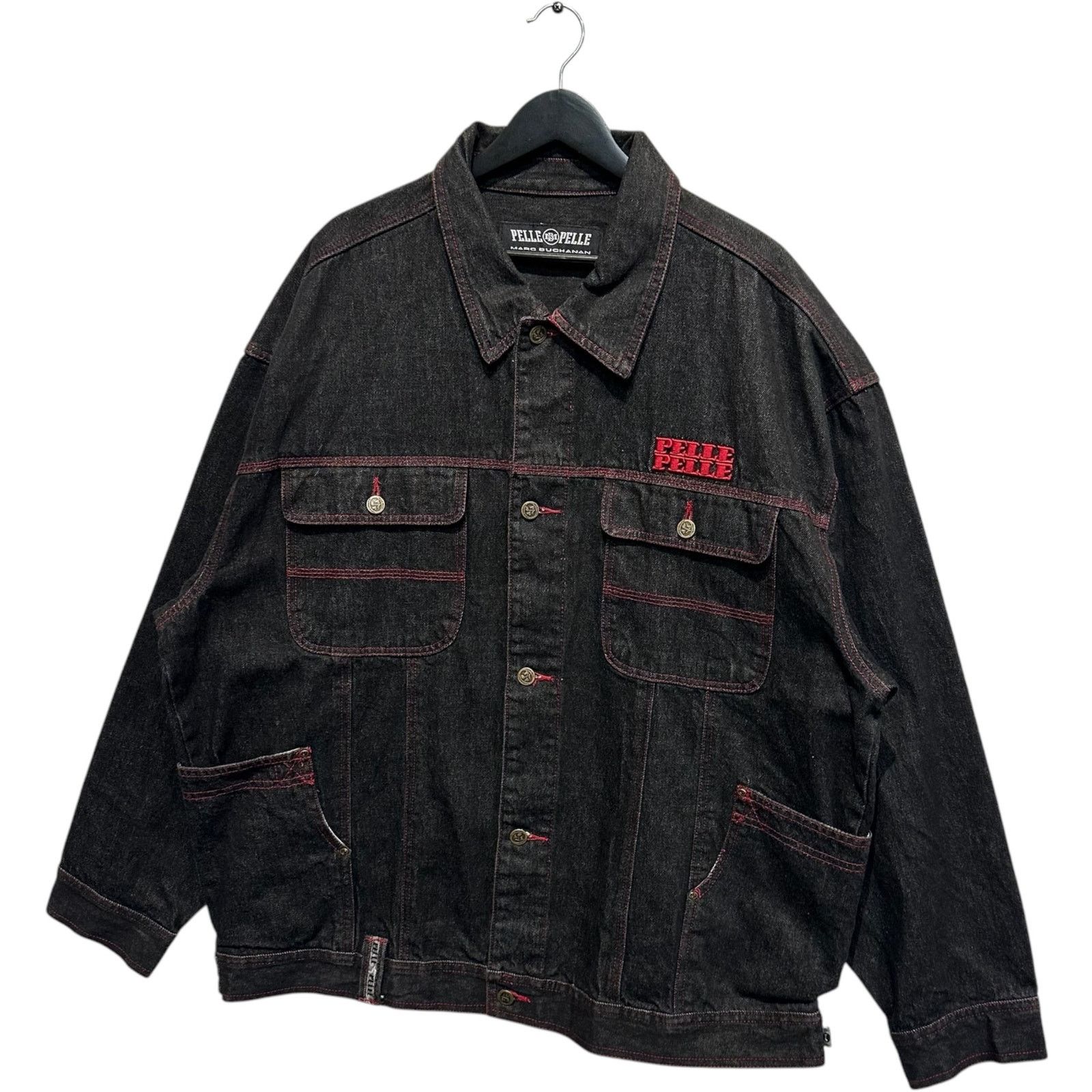 Pelle Pelle Vintage Pelle Pelle Embroidered Spellout Denim Jacket XL NWT Size US XL / EU 56 / 4 - 4 Thumbnail