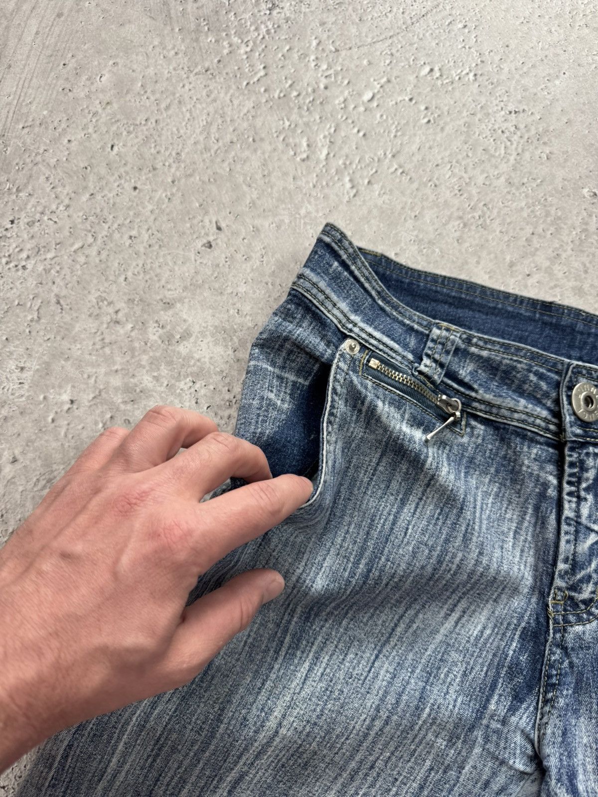 Other Vintage Flared Denim Jeans Women Bootcut Blue Y2K Low Rise Size 28" / US 6 / IT 42 - 8 Thumbnail