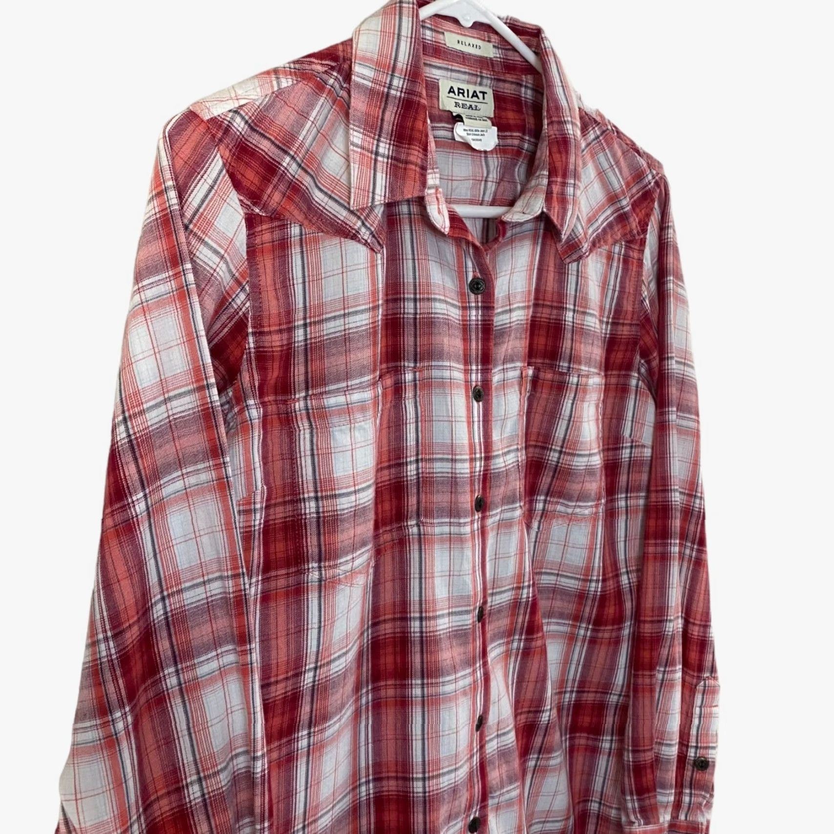 Ariat Ariat Billie Jean Western Button-Up Shirt Womens Medium Red Plaid Long Sleeve Size M / US 6-8 / IT 42-44 - 4 Thumbnail