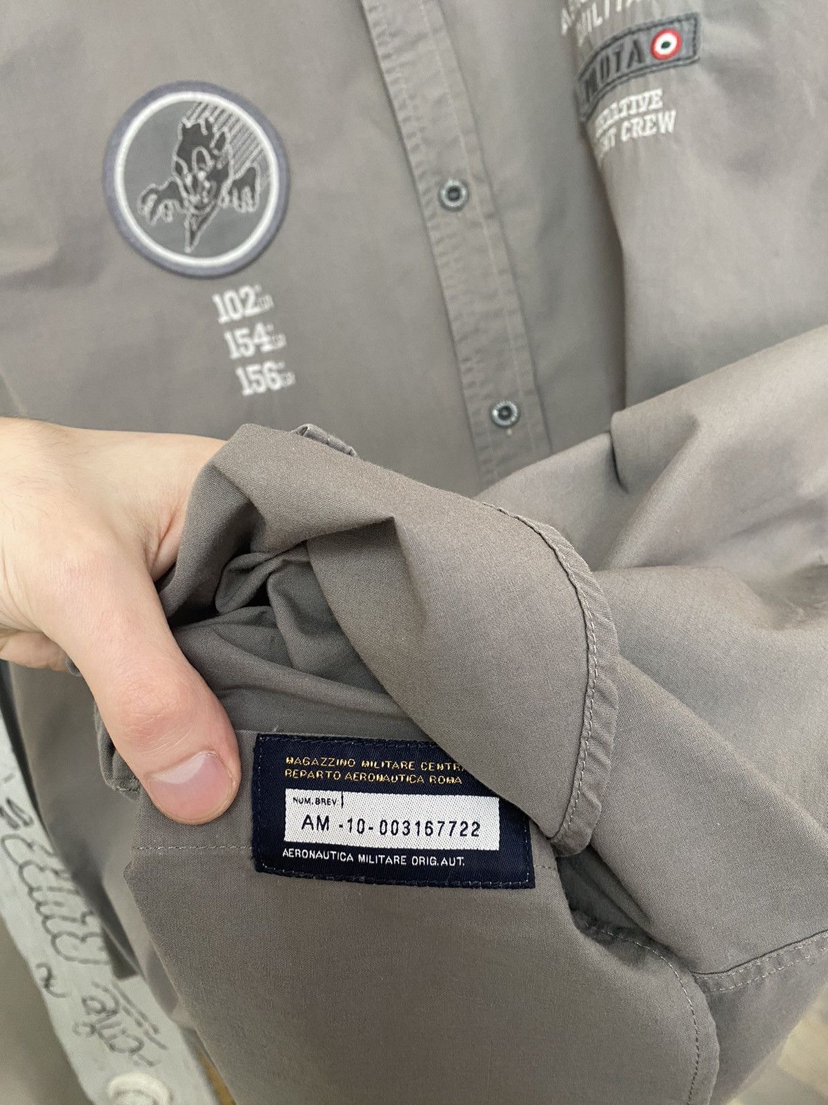 Aeronautica Militare × Vintage Vintage aeronautica militare logo patch button up shirt Size US XXL / EU 58 / 5 - 8 Thumbnail
