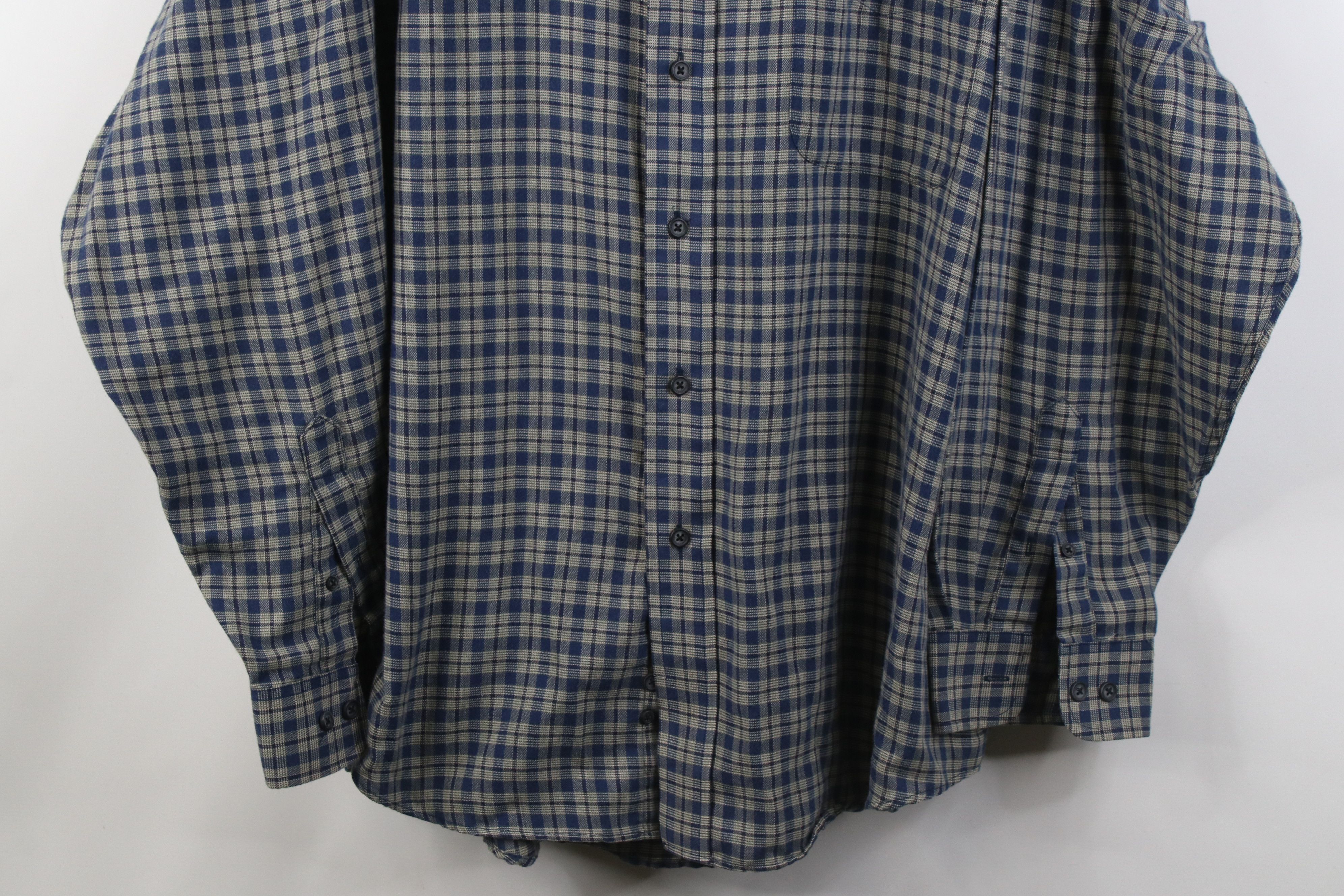 Vintage Vintage 90s Streetwear Collared Button Down Shirt Plaid Size US XL / EU 56 / 4 - 3 Thumbnail