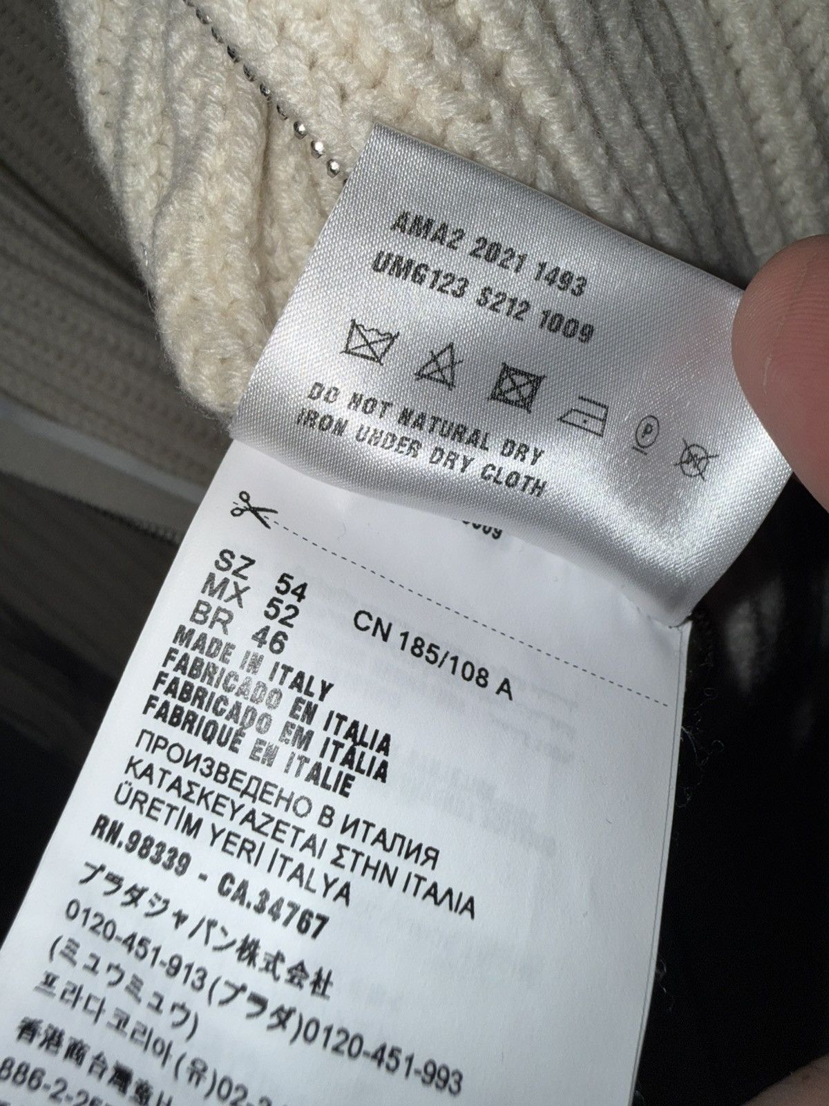 Prada Prada logo-jacquard Cashmere Zip Size US L / EU 52-54 / 3 - 5 Thumbnail