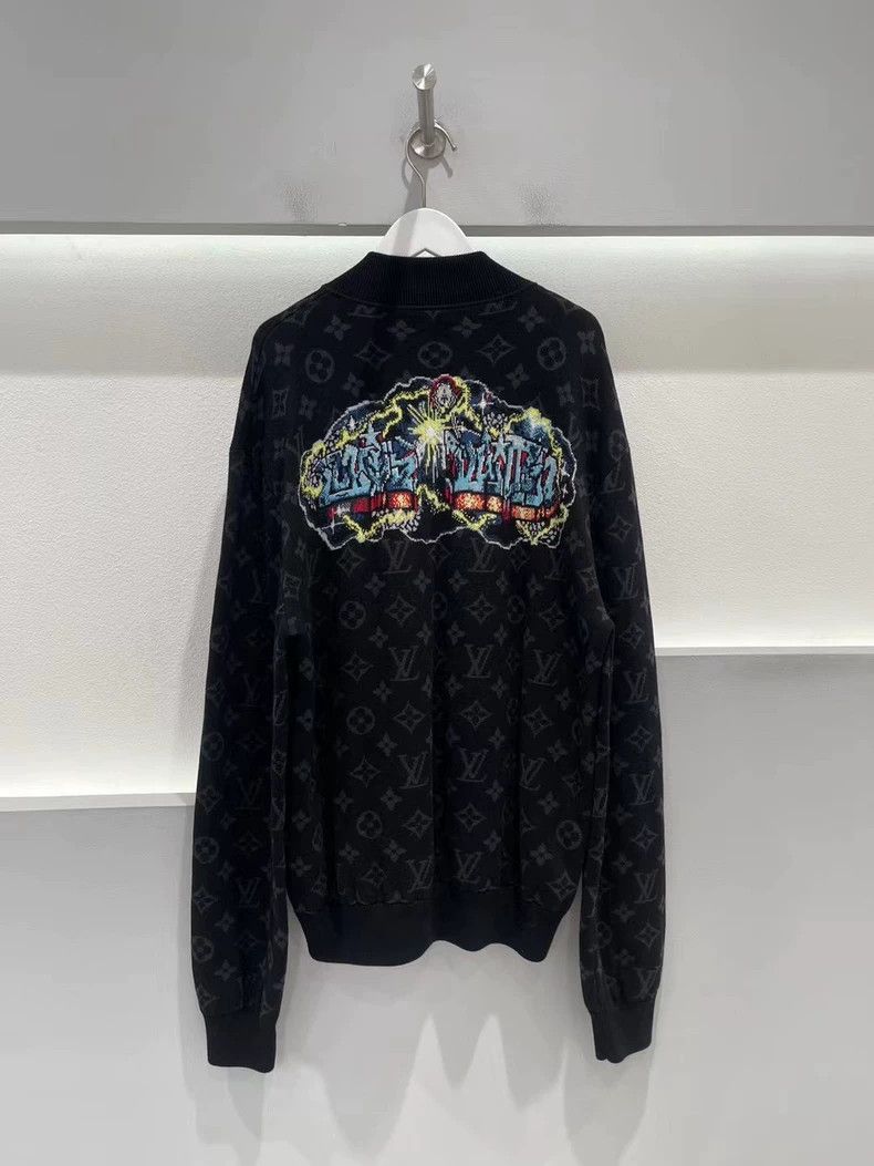 Louis Vuitton Louis Vuitton Wool graffiti-covered zipper jacket 2501-Next Size US M / EU 48-50 / 2 - 2 Thumbnail