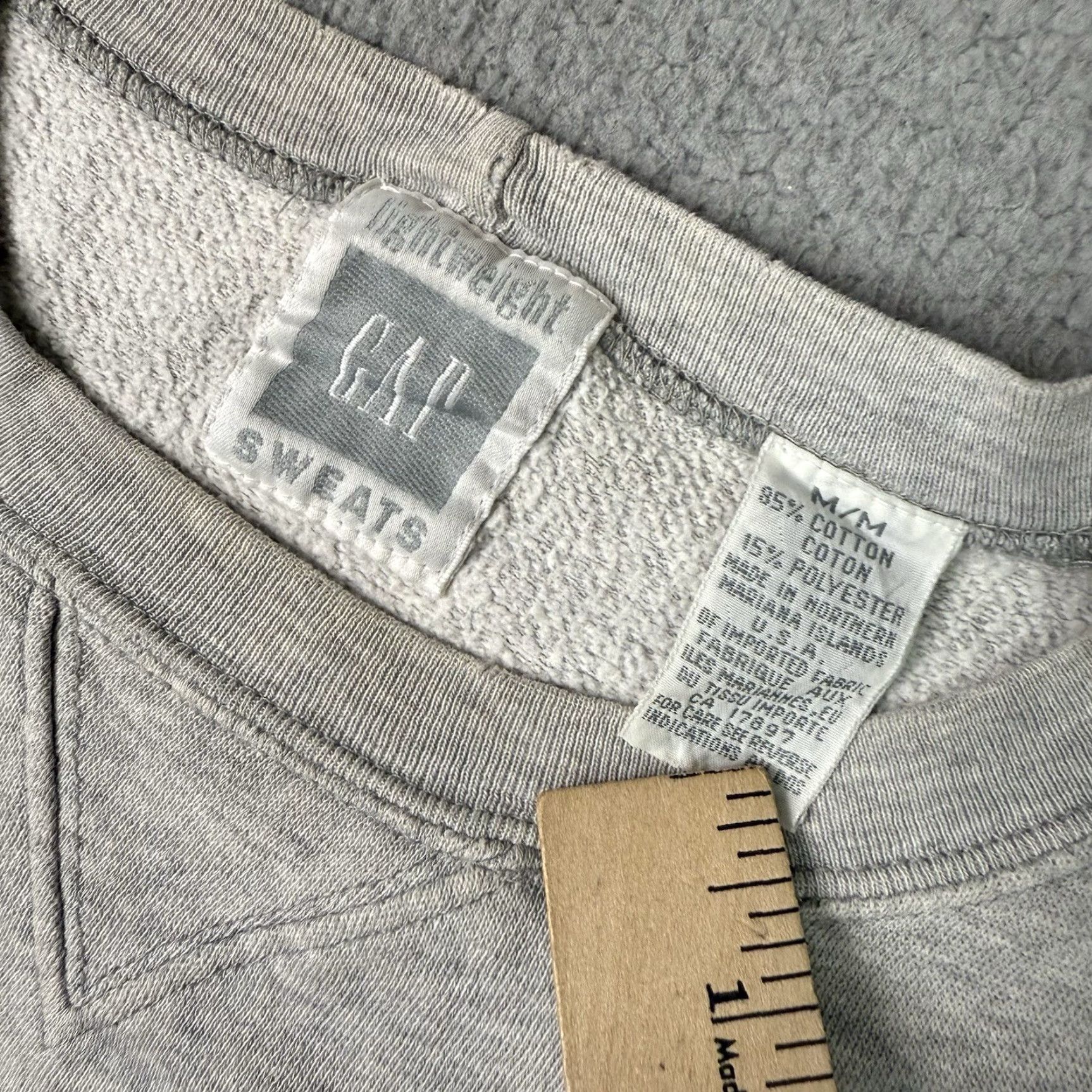 Gap VINTAGE Gap Sweatshirt Men M Gray Lightweight Sweater Heather Sweats 90s M Size US M / EU 48-50 / 2 - 3 Thumbnail