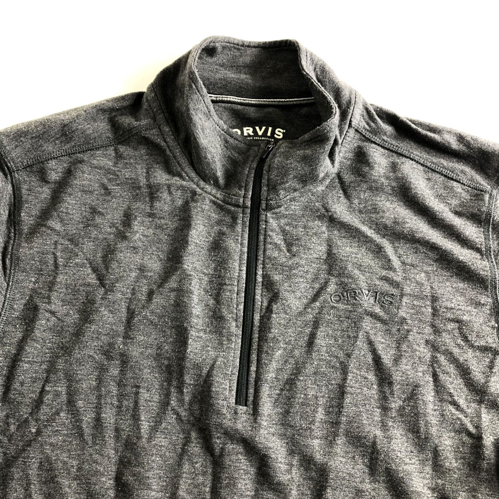 Orvis Orvis Classic Collection 1/4 Zip Pullover Long Sleeve Shirt Men Size M Gray Size US M / EU 48-50 / 2 - 5 Thumbnail