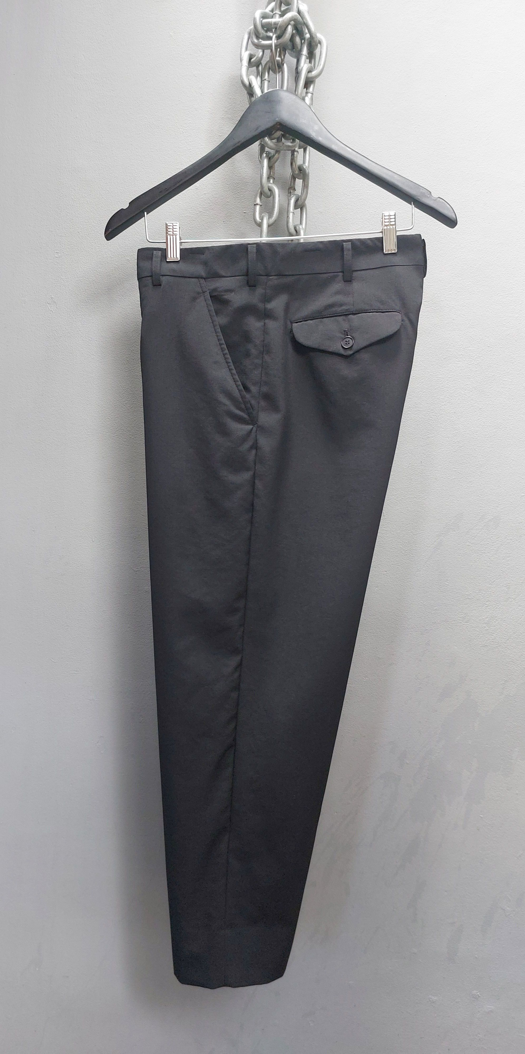 Comme des Garcons Homme Comme des Garcons Homme Plus AD 2012 Flat Front Wool Pants Size US 34 / EU 50 - 4 Thumbnail