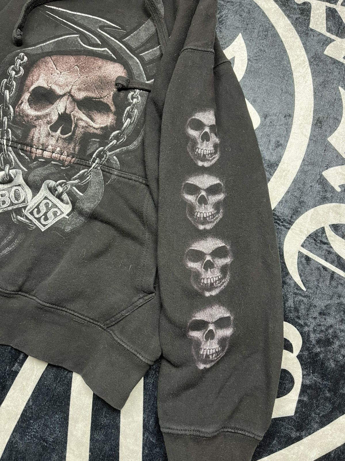 Le Grande Bleu (L.G.B.) Vintage LGB IfSixWasNine Style Skull Boss Spiral Hoodie Size US M / EU 48-50 / 2 - 3 Thumbnail